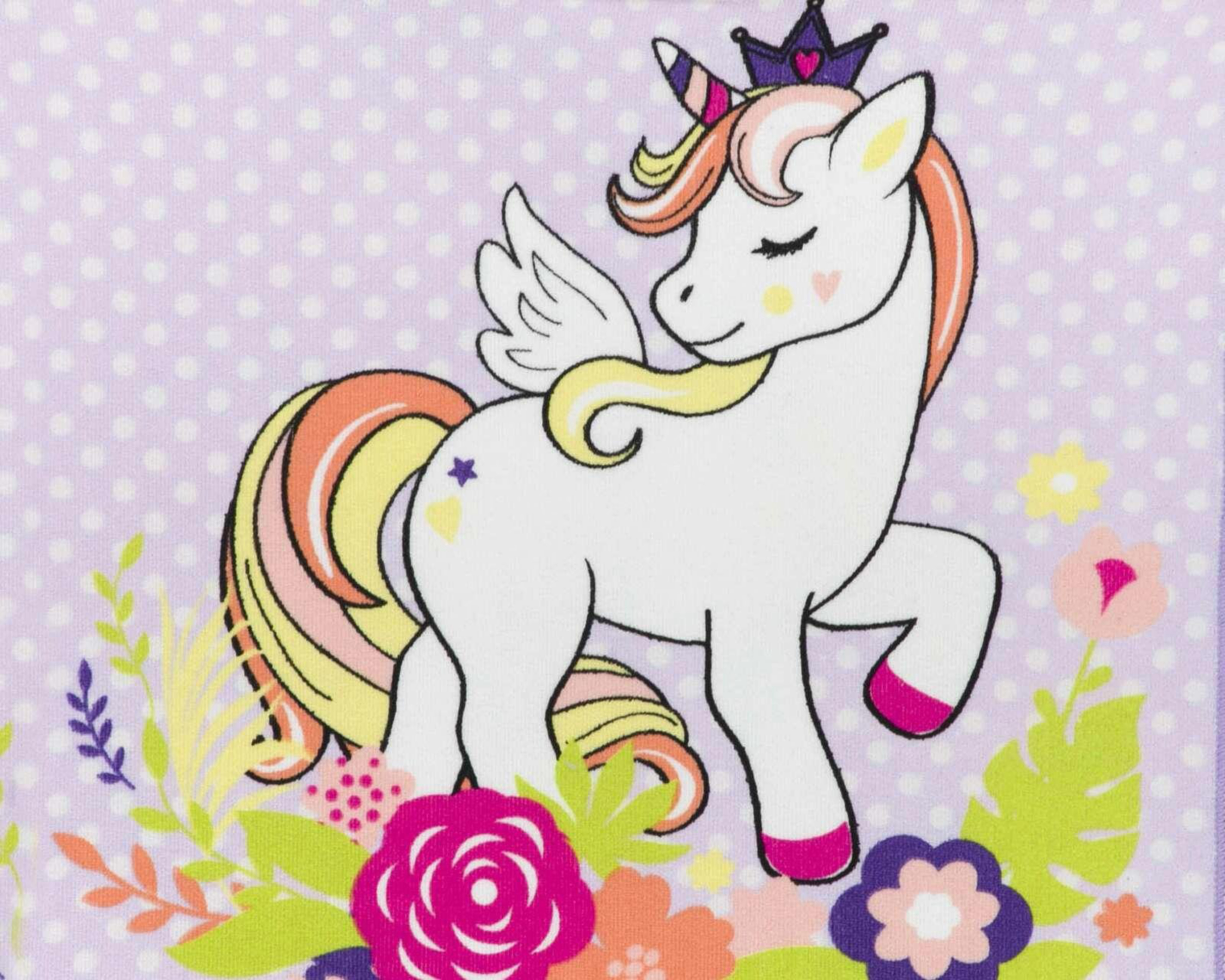 Foto 4 pulgar | Toalla Infantil Unicorn Flowers Lila
