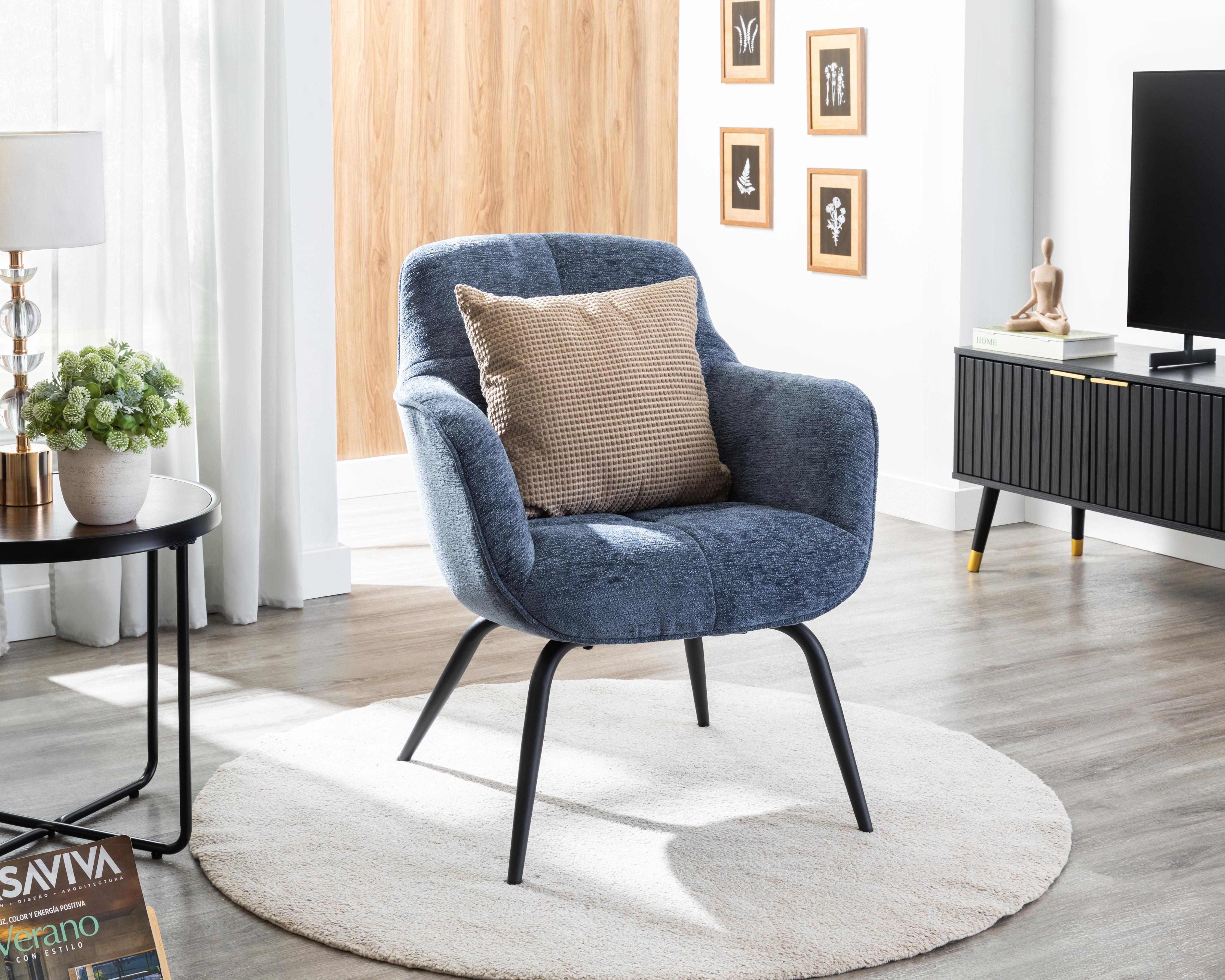 Foto 1 | Sillón Ocasional Azul Ikal Abigaíl