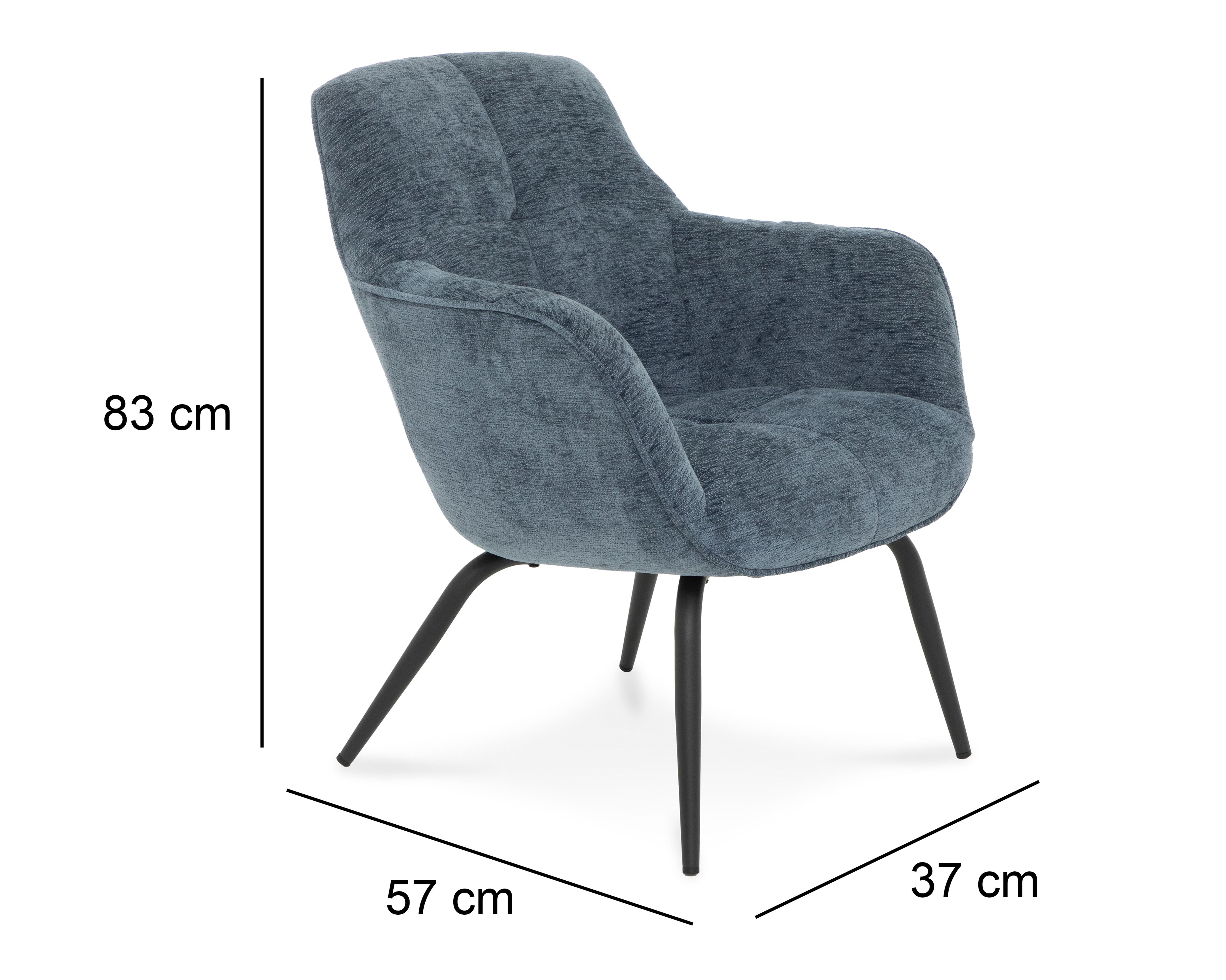 Foto 8 pulgar | Sillón Ocasional Azul Ikal Abigaíl