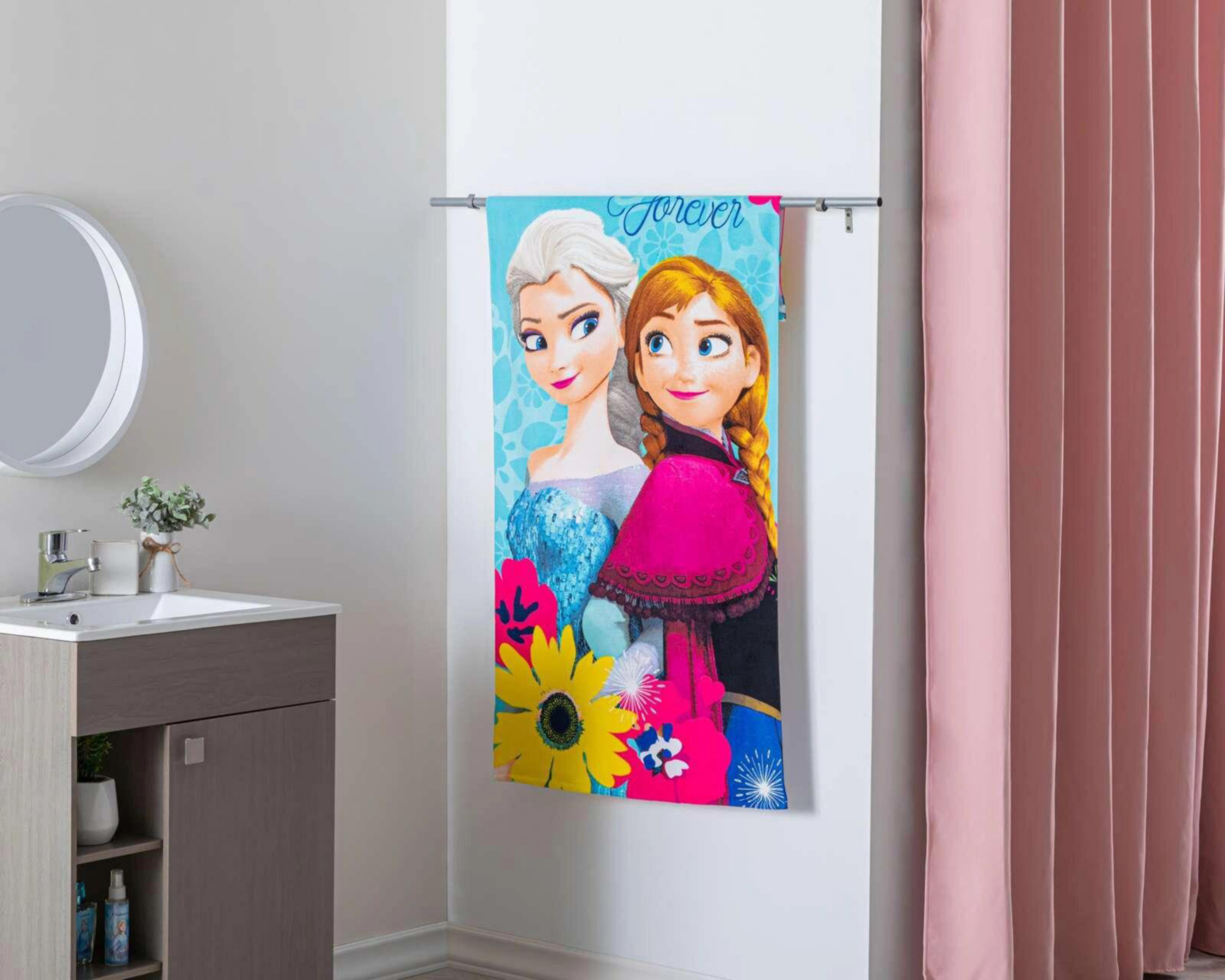 Foto 6 pulgar | Toalla de Baño Frozen Disney Azul
