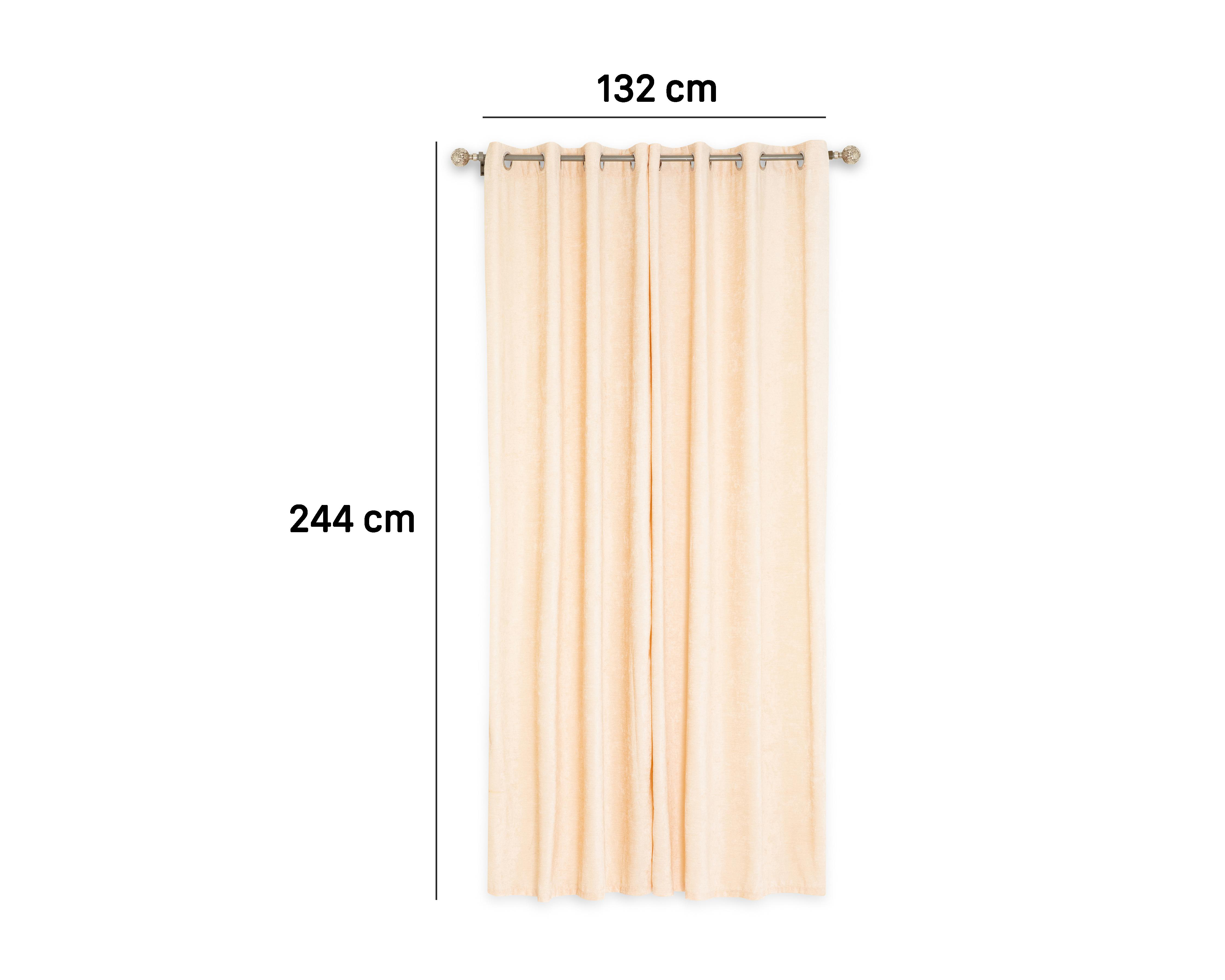 Foto 6 pulgar | Cortina Carlota 132 x 244 cm Beige