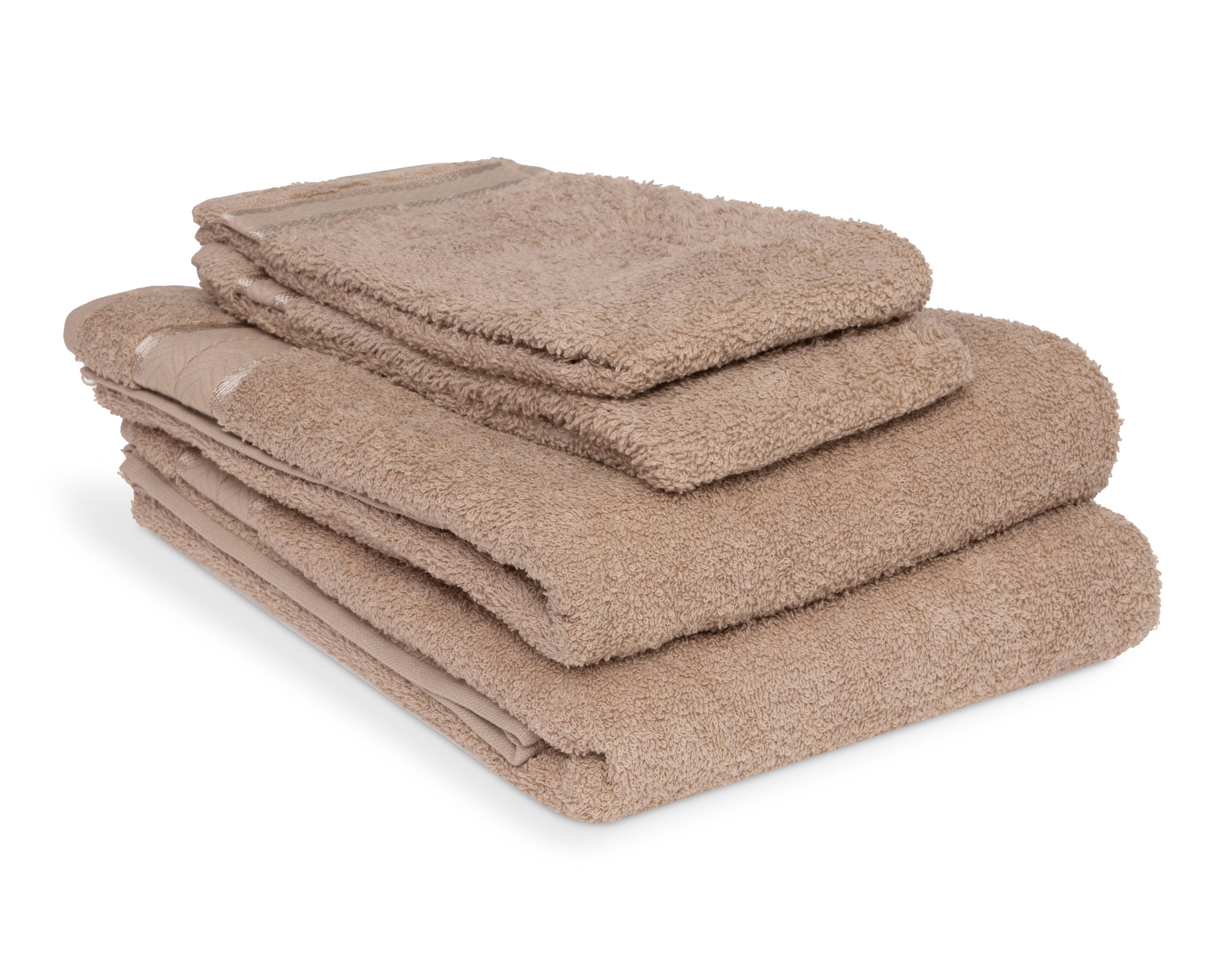 Toalla de Baño Sola Textil Clarissa Beige 4 Piezas