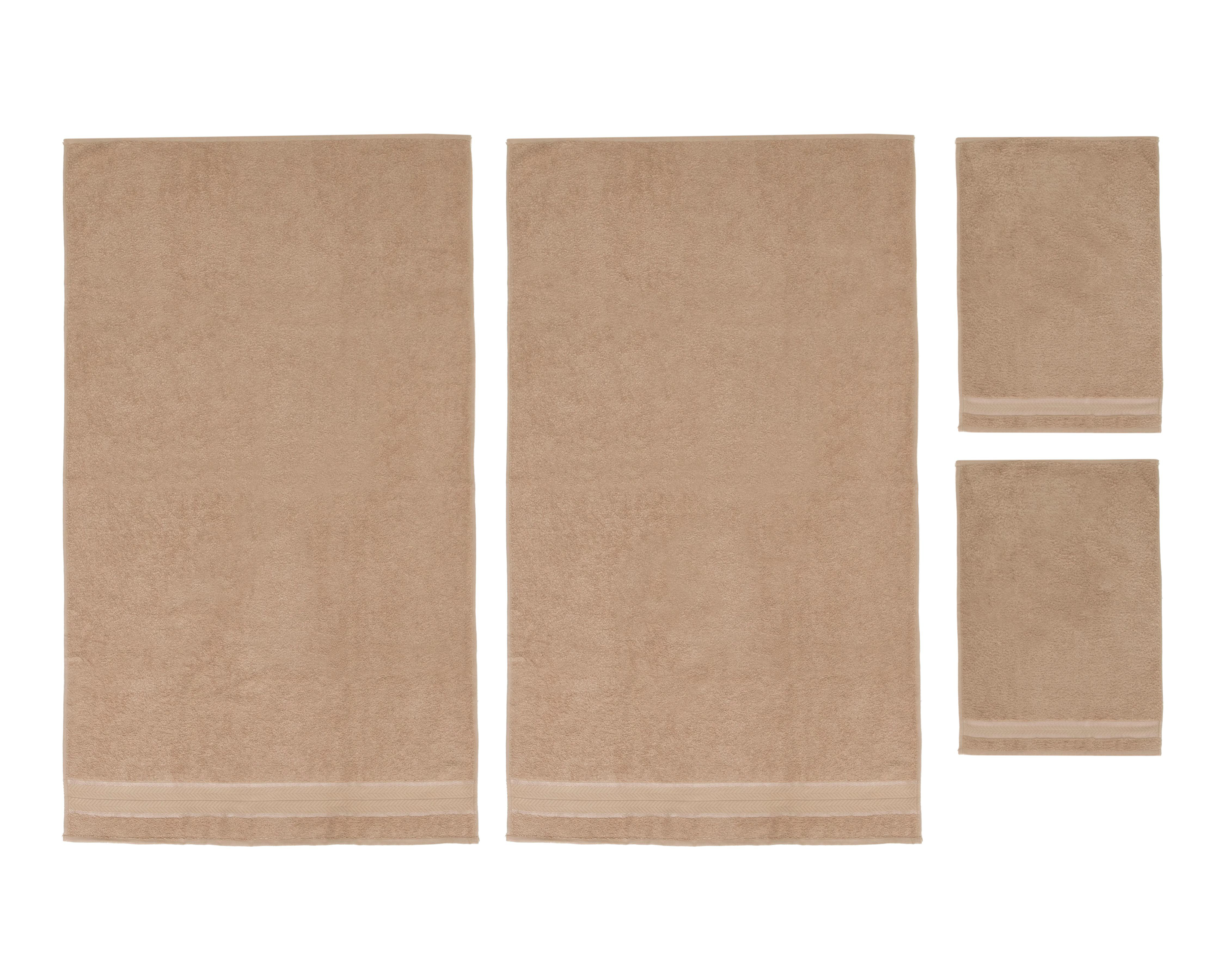 Foto 4 pulgar | Toalla de Baño Sola Textil Clarissa Beige 4 Piezas