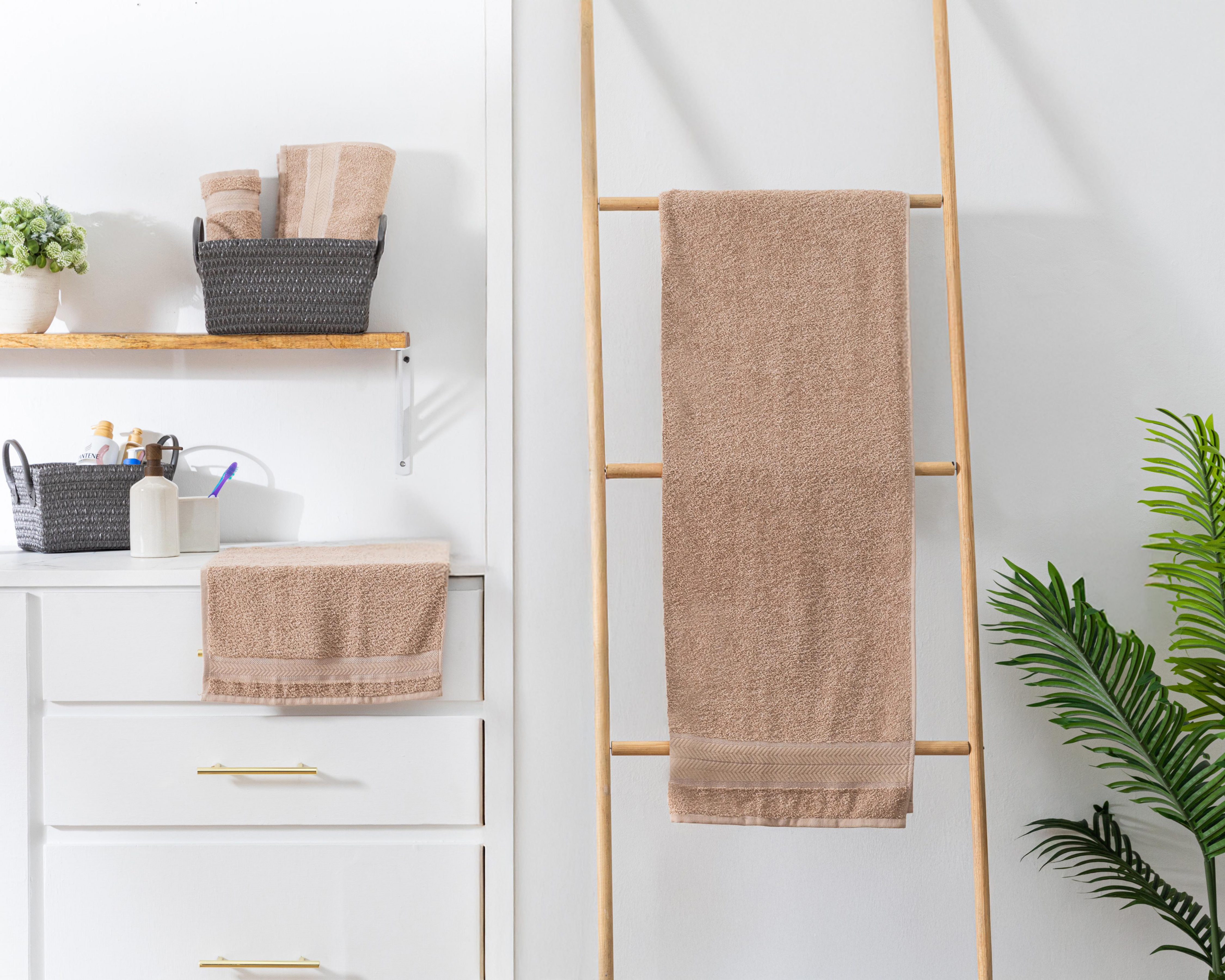 Foto 4 | Toalla de Baño Sola Textil Clarissa Beige 4 Piezas