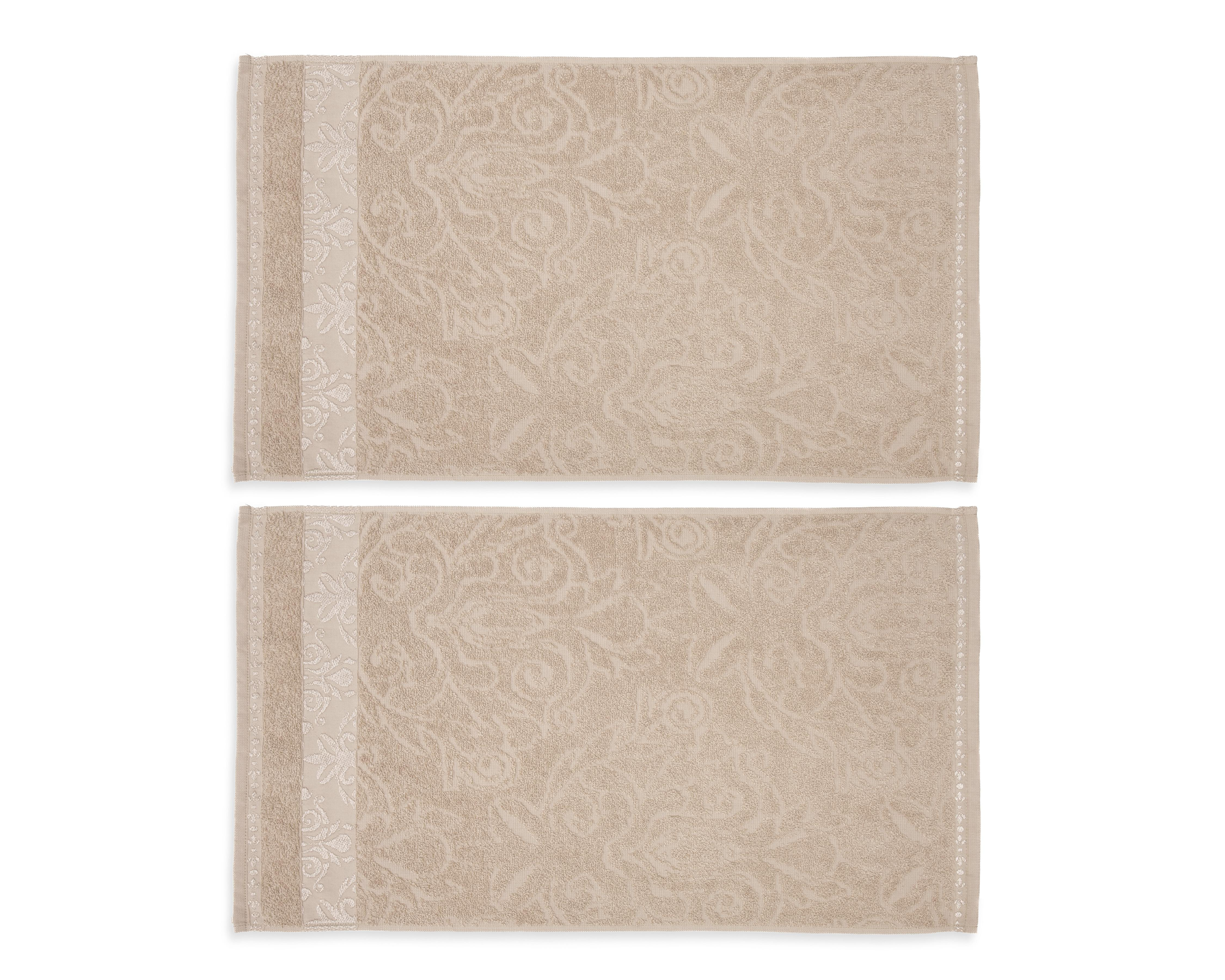 Foto 4 | Toalla para Manos Sola Textil Carey Monarca Beige 2 Piezas