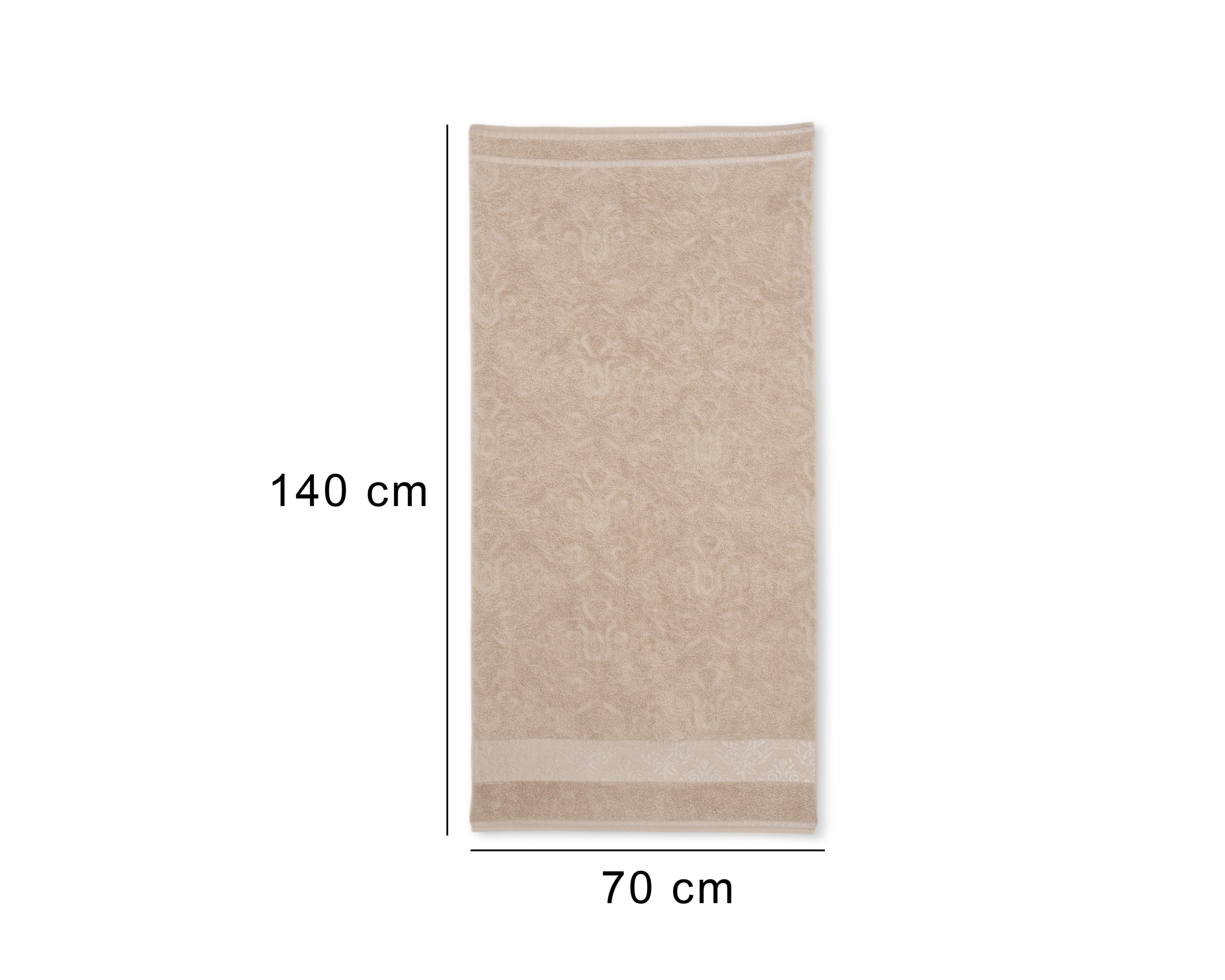 Foto 6 pulgar | Toalla de Baño Sola Textil Monarca Plus Beige de Algodón