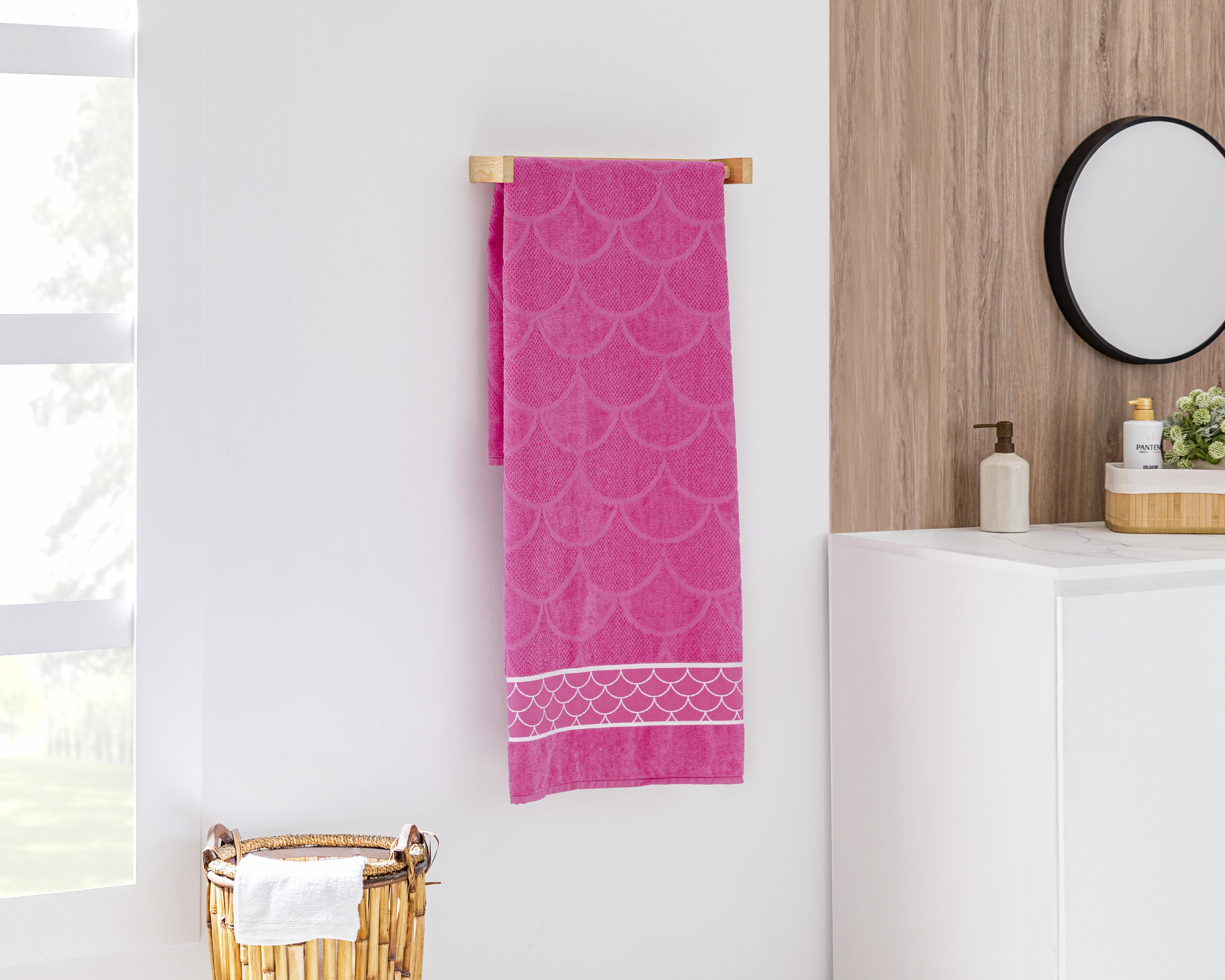 Foto 5 pulgar | Toalla de Baño Sola Textil Panal Nature Plus Rosa