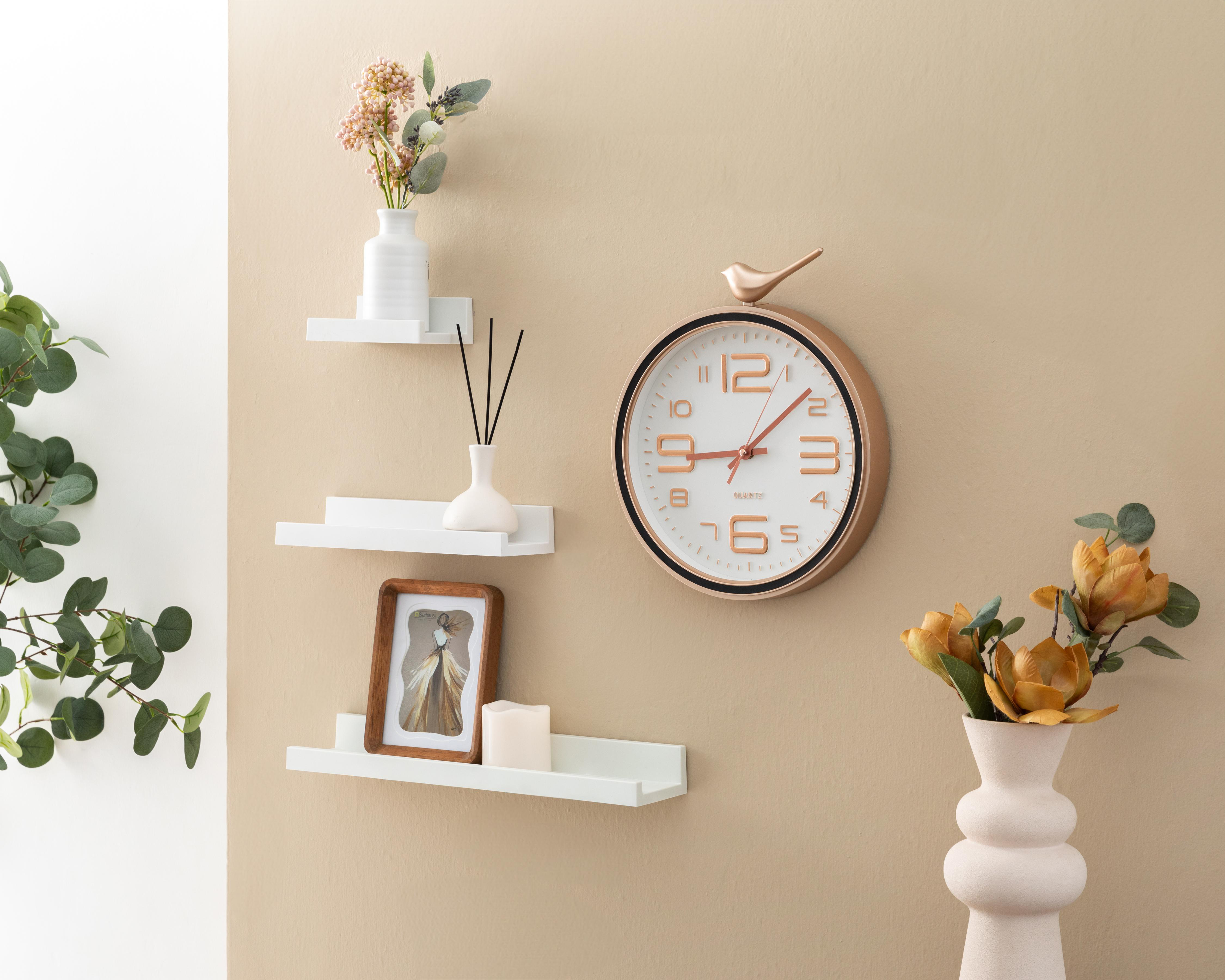 Foto 1 | Repisas de Plástico Starhaus 3 Piezas con Reloj