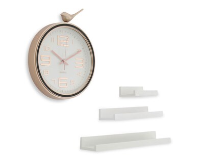 Foto 3 | Repisas de Plástico Starhaus 3 Piezas con Reloj