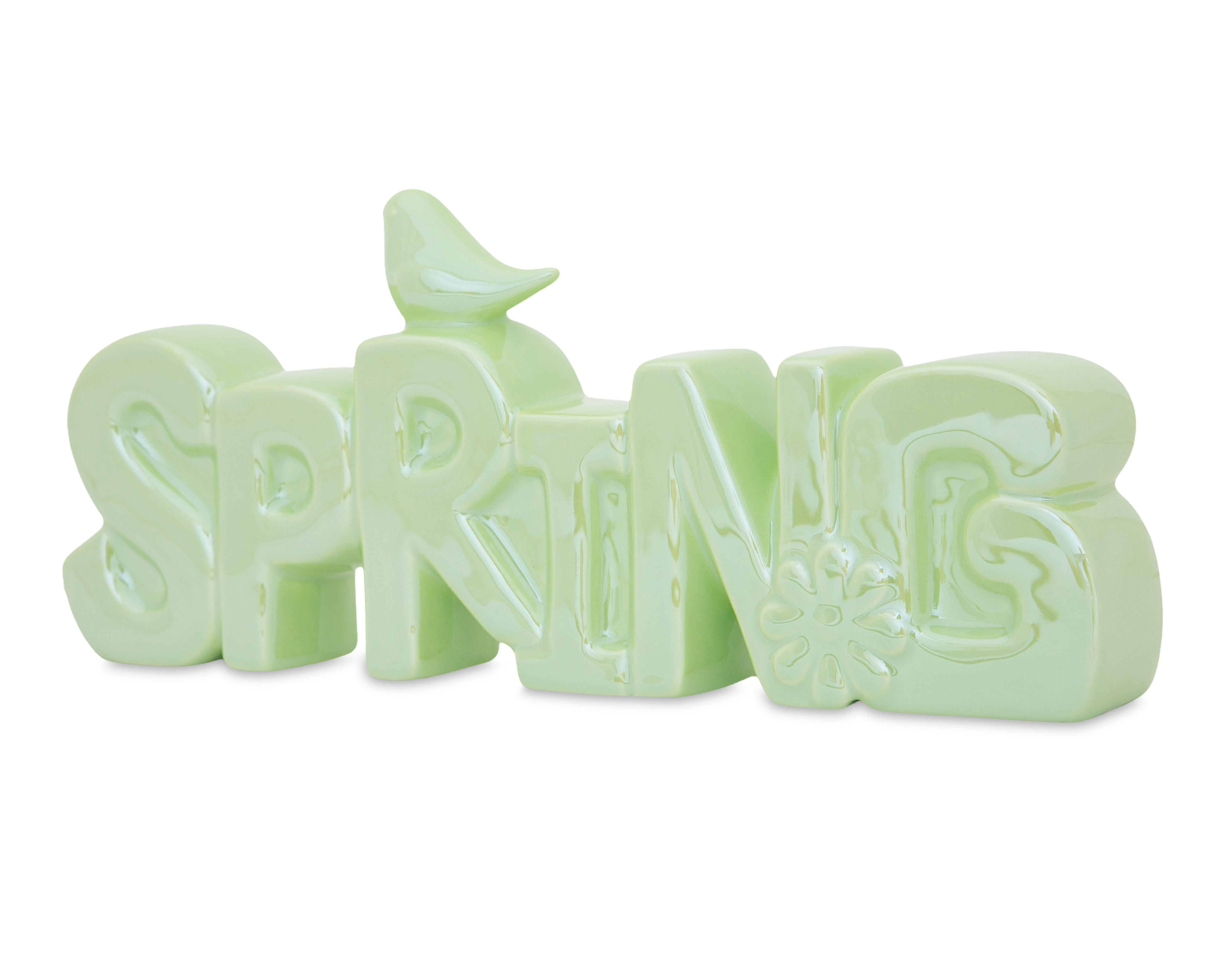 Foto 4 pulgar | Letrero Decorativo Spring de Cerámica