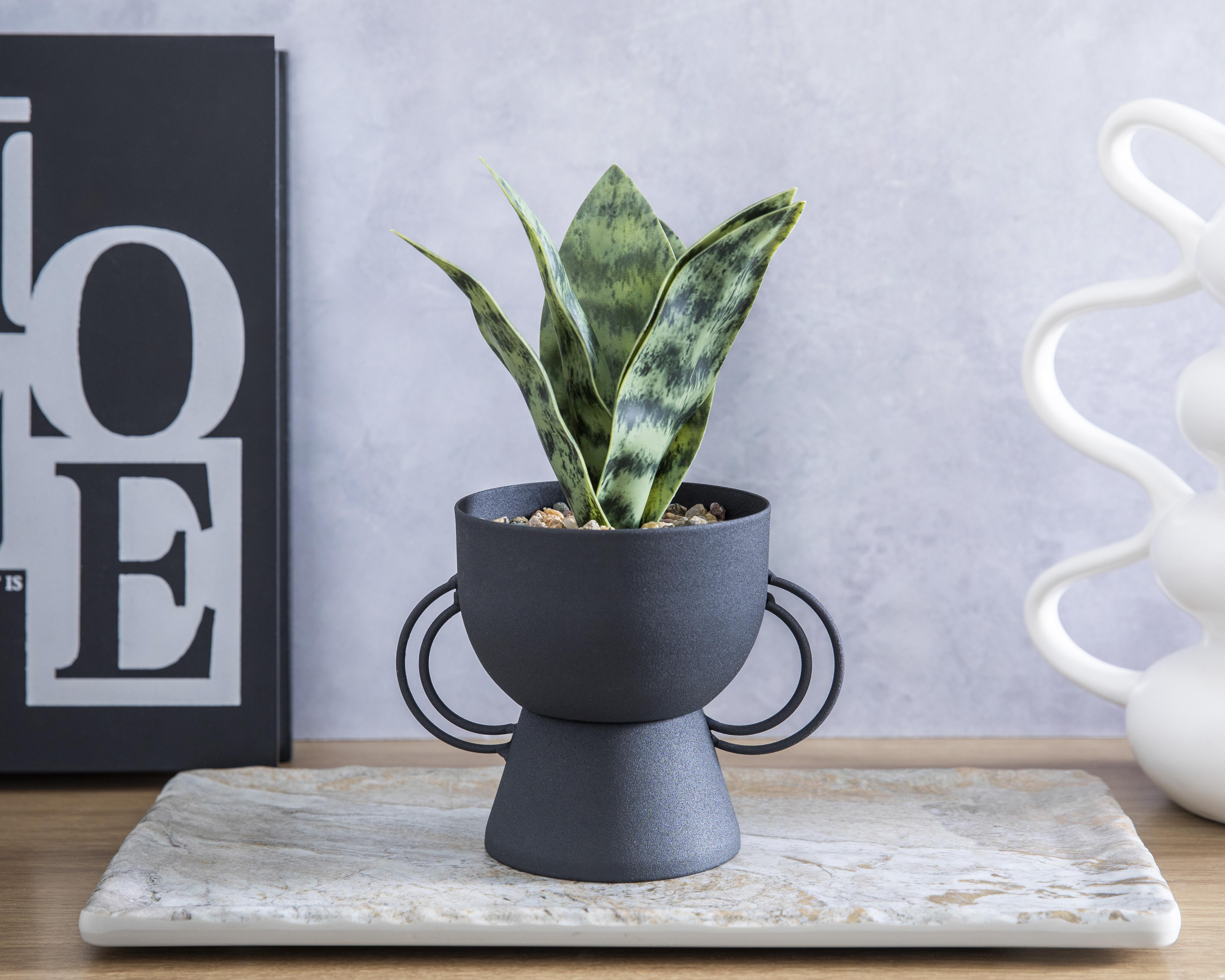 Foto 5 pulgar | Sansevieria Artificial con Maceta Starhaus 22 cm