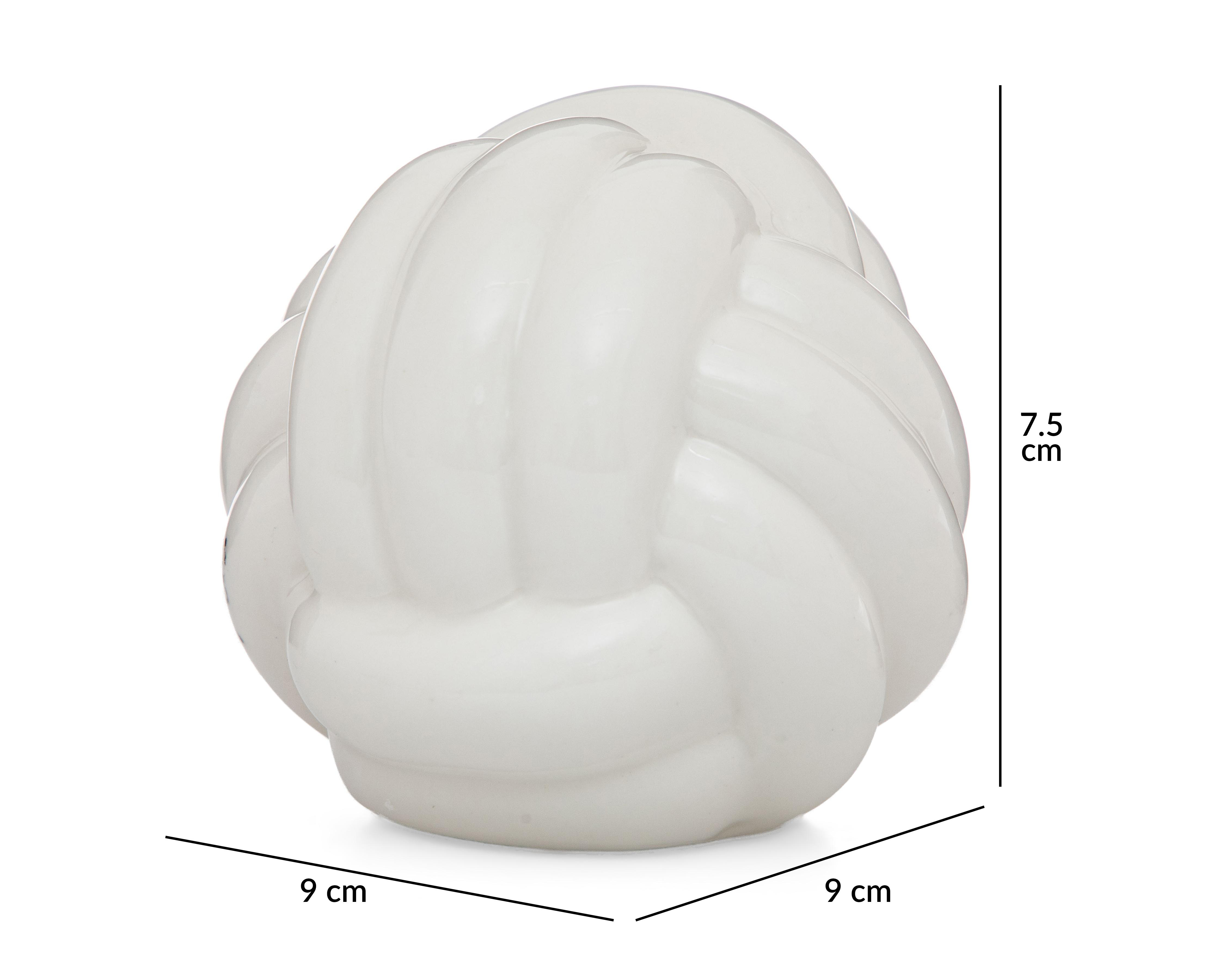 Foto 6 pulgar | Escultura de Nudo Ball Whi de Cerámica