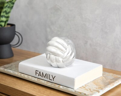 Foto 4 | Escultura de Nudo Ball Silver de Cerámica