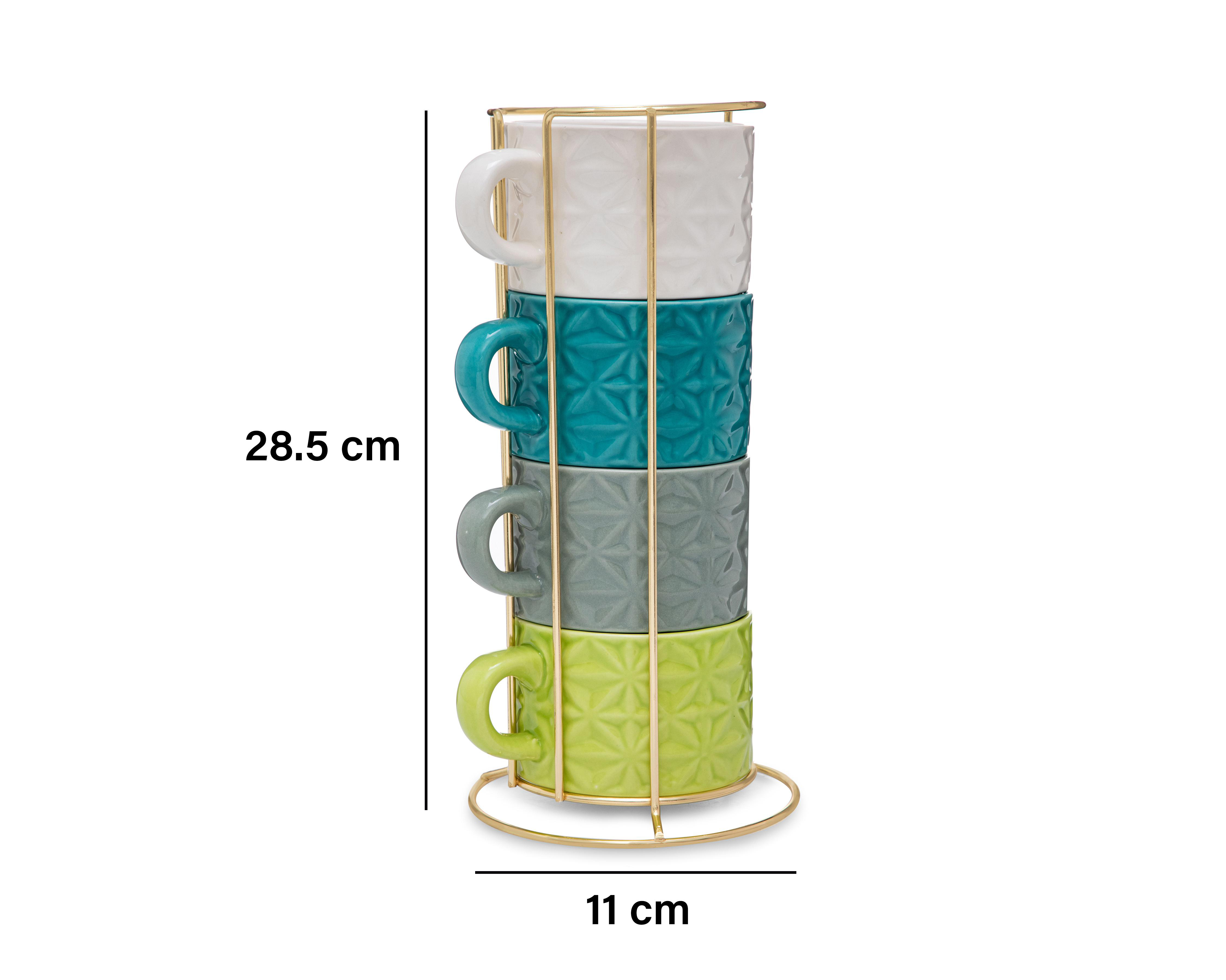 Foto 6 pulgar | Taza de Cerámica Pali 4 Piezas