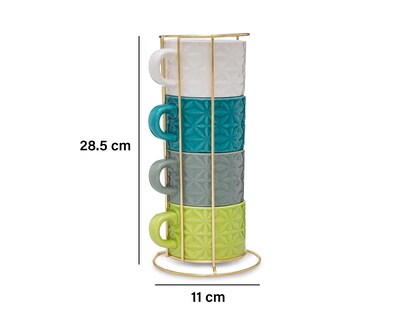 Foto 5 | Taza de Cerámica Pali 4 Piezas