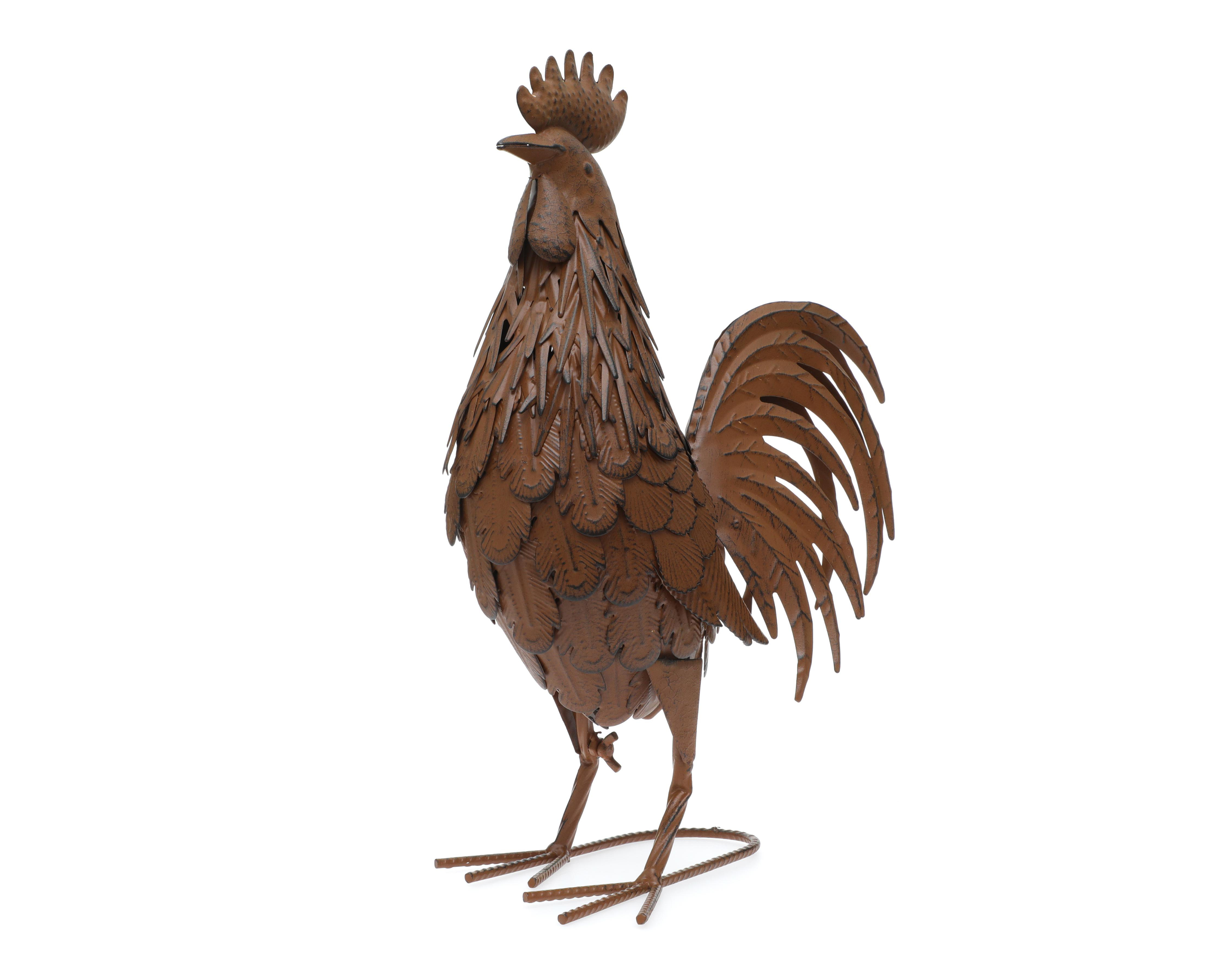 Foto 1 | Escultura de Gallo Plucky de Metal