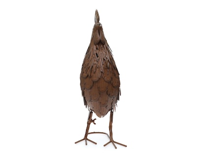 Foto 3 | Escultura de Gallo Plucky de Metal