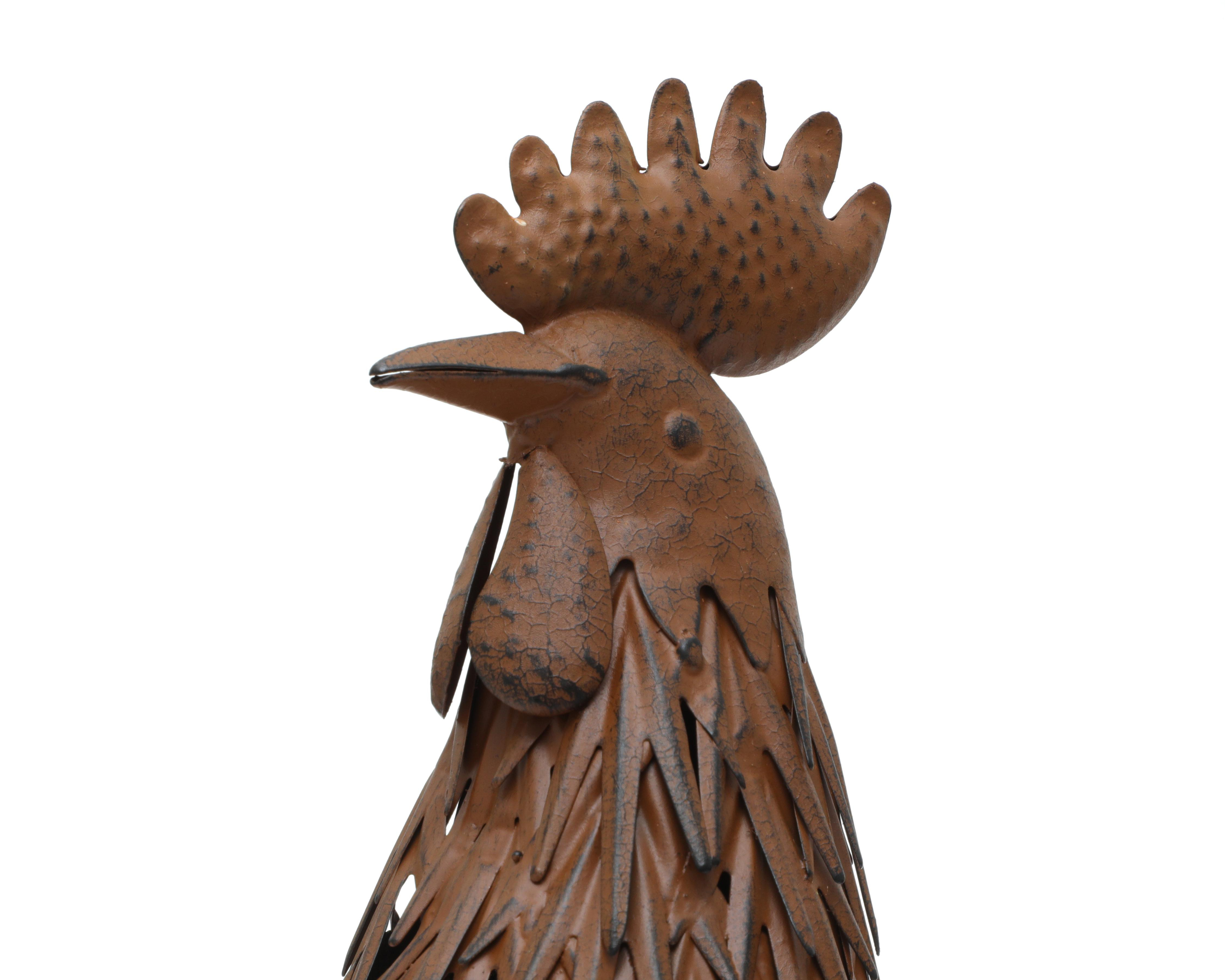 Foto 4 | Escultura de Gallo Plucky de Metal
