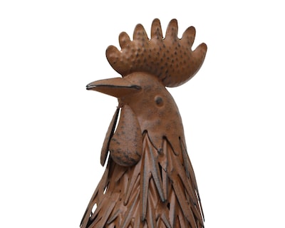 Foto 4 | Escultura de Gallo Plucky de Metal