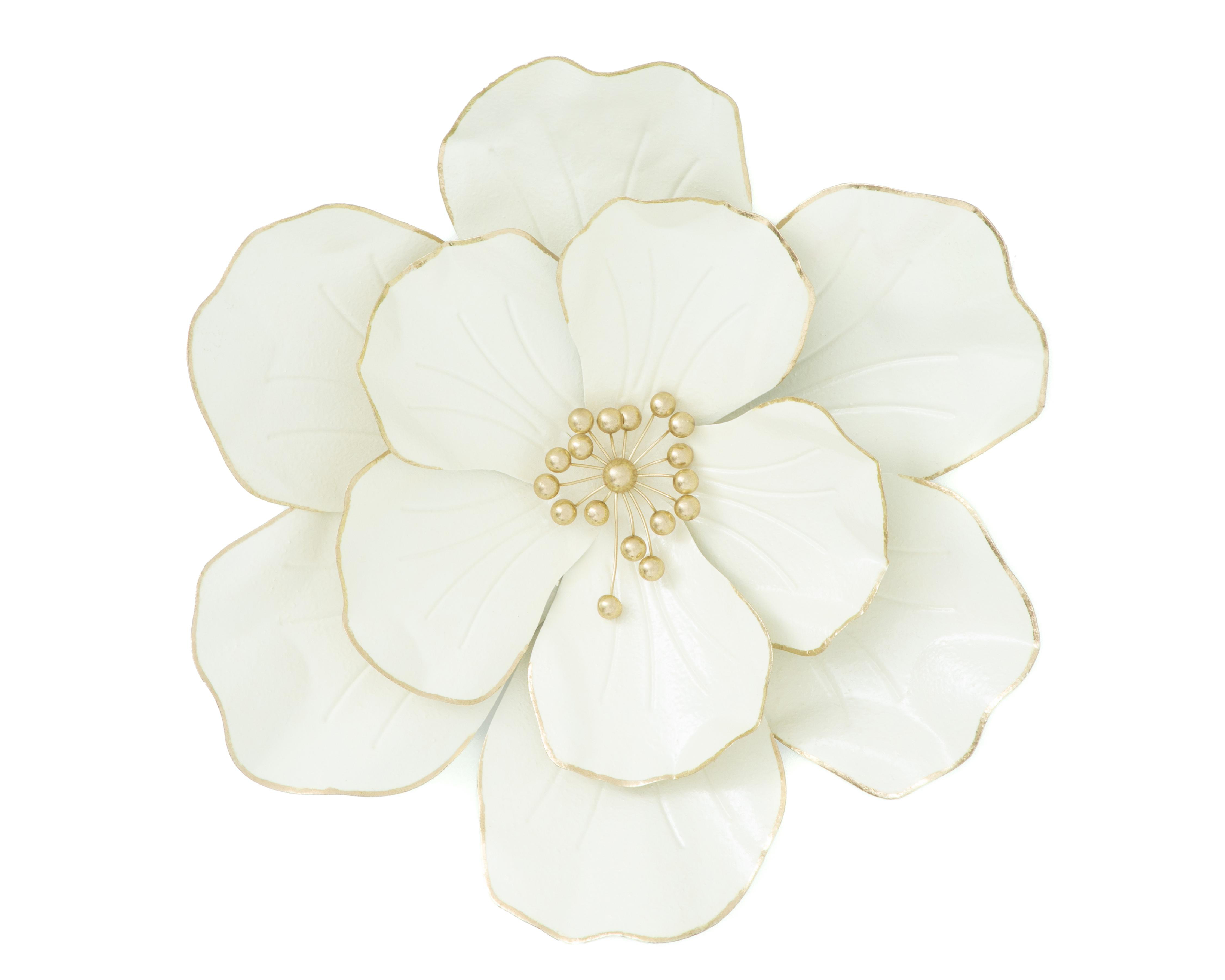 Flor de Pared Decorativa Blancas de Metal $649