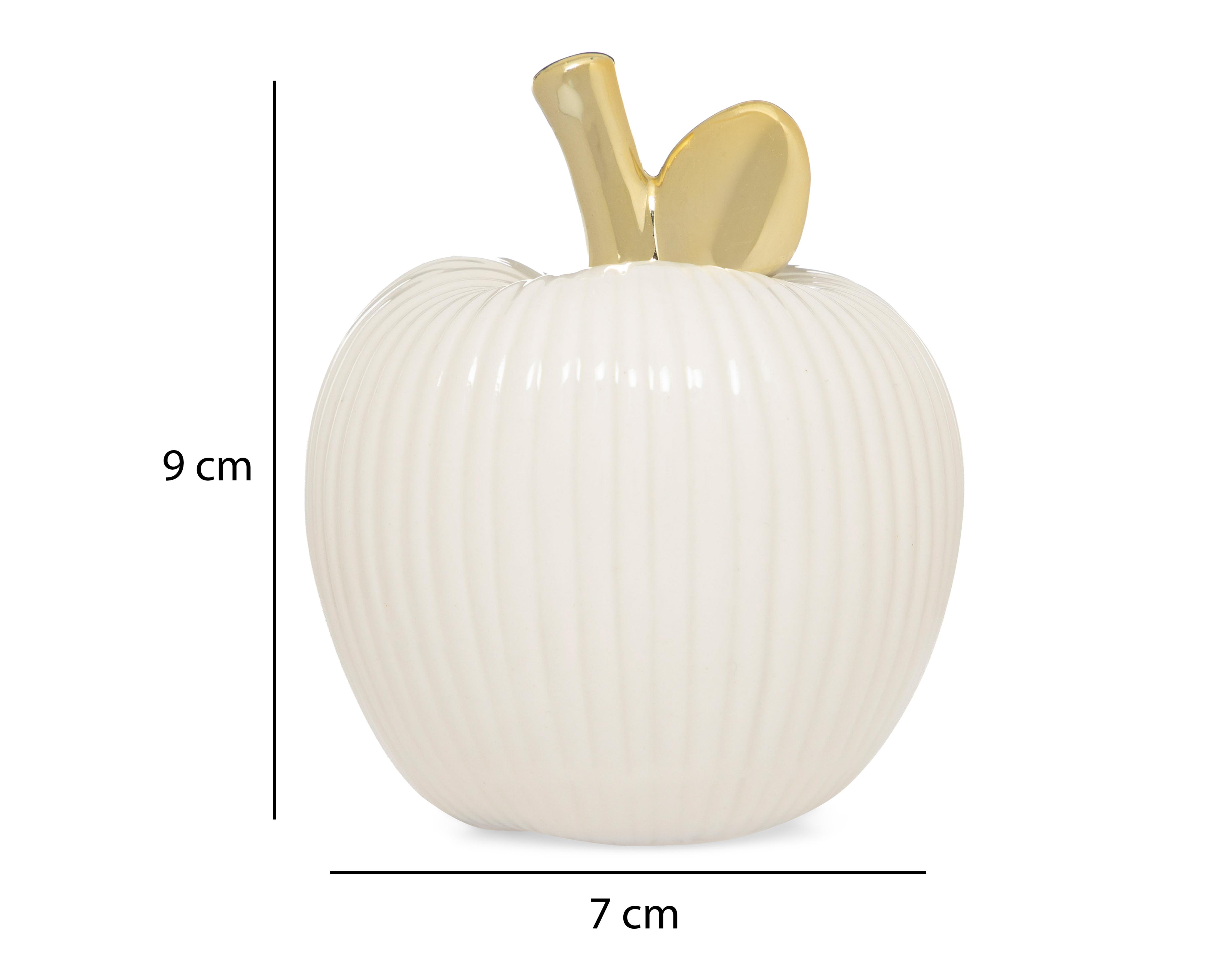 Foto 5 | Escultura de Manzana Apple Whi de Cerámica
