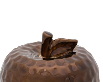 Foto 3 | Escultura de Manzana Apple Bronce de Cerámica