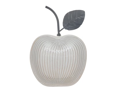 Foto 2 | Charola Decorativa Apple Gris de Cerámica
