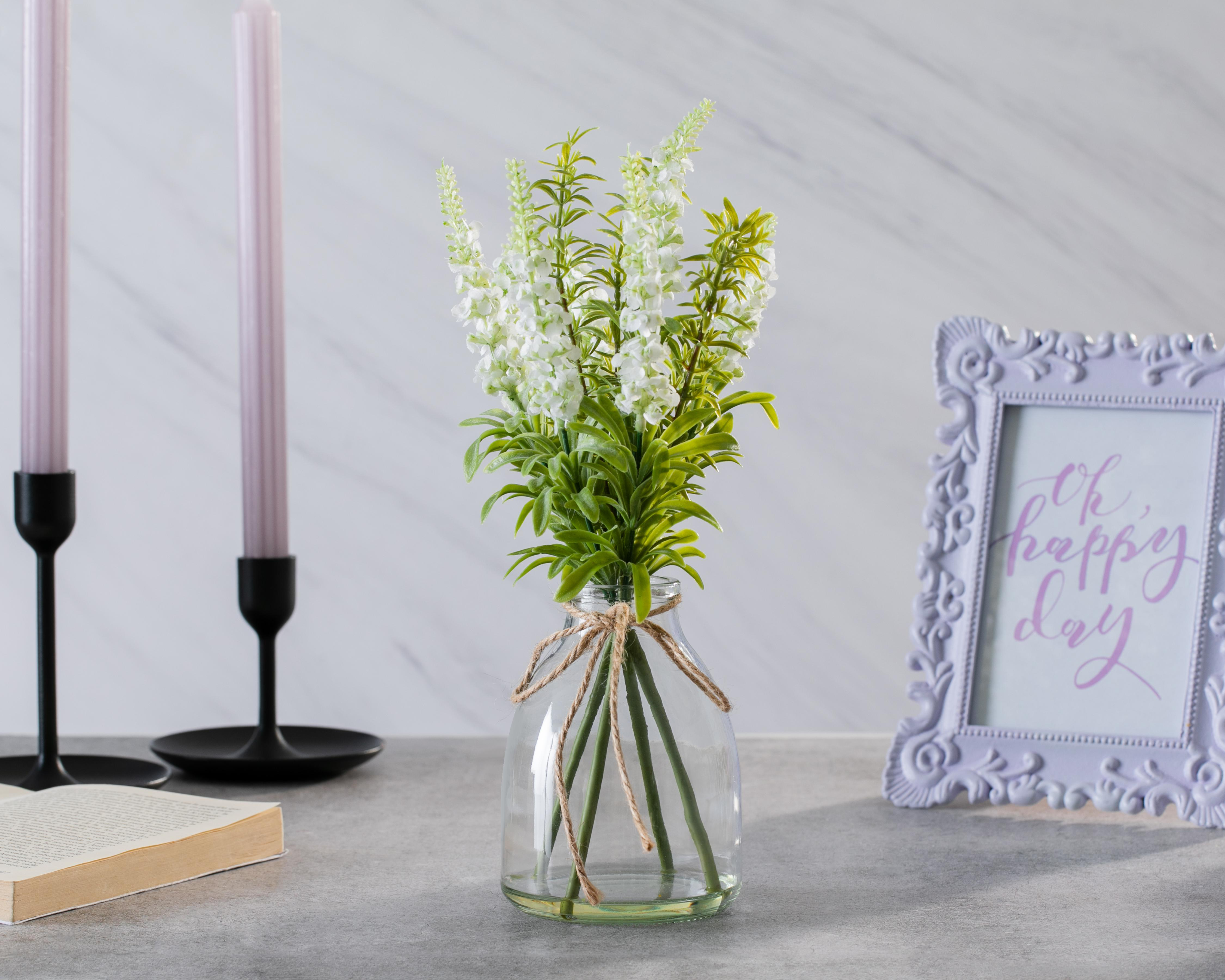 Foto 5 pulgar | Lavanda Artificial Starhaus con Florero 33.5 cm