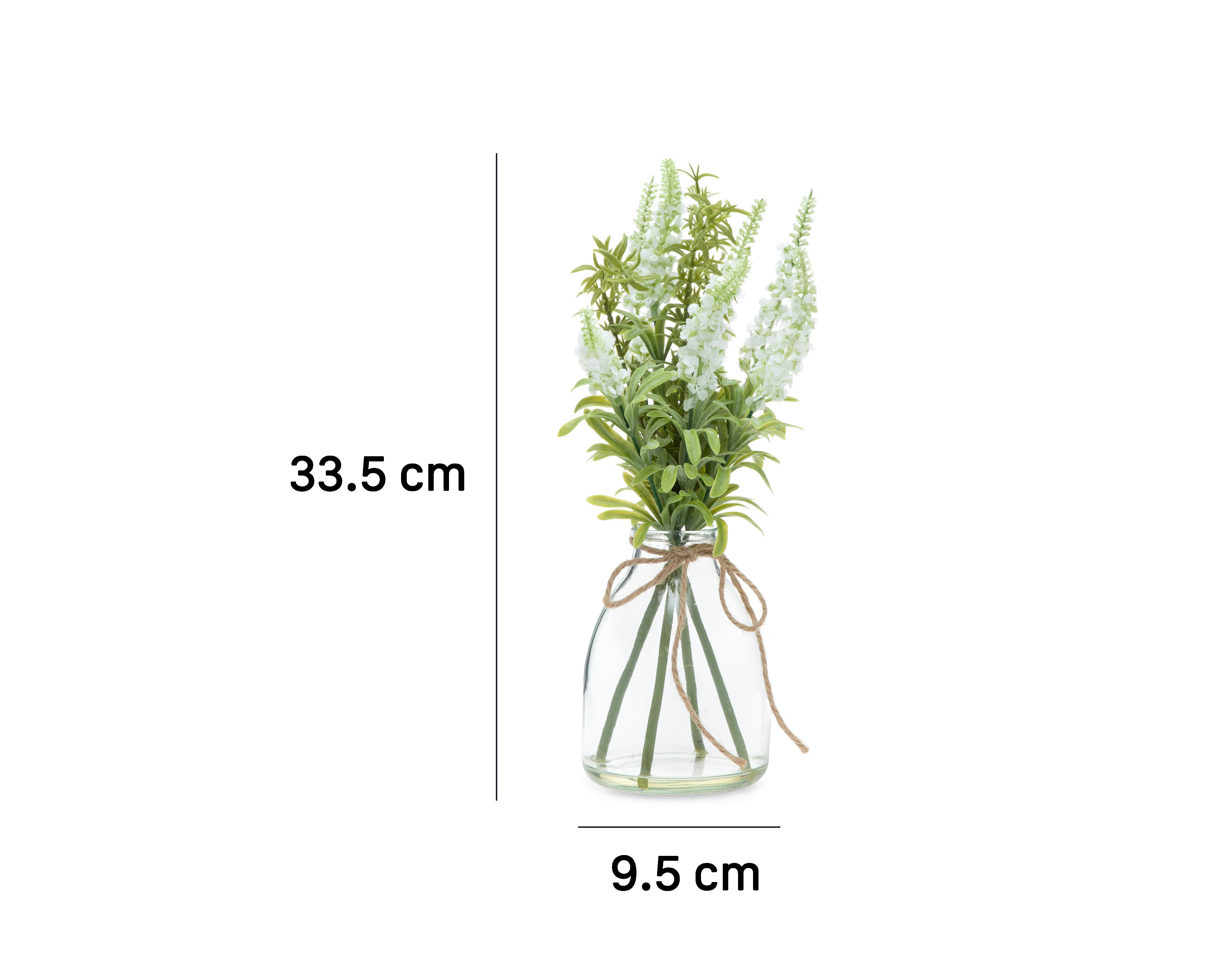Foto 6 pulgar | Lavanda Artificial Starhaus con Florero 33.5 cm