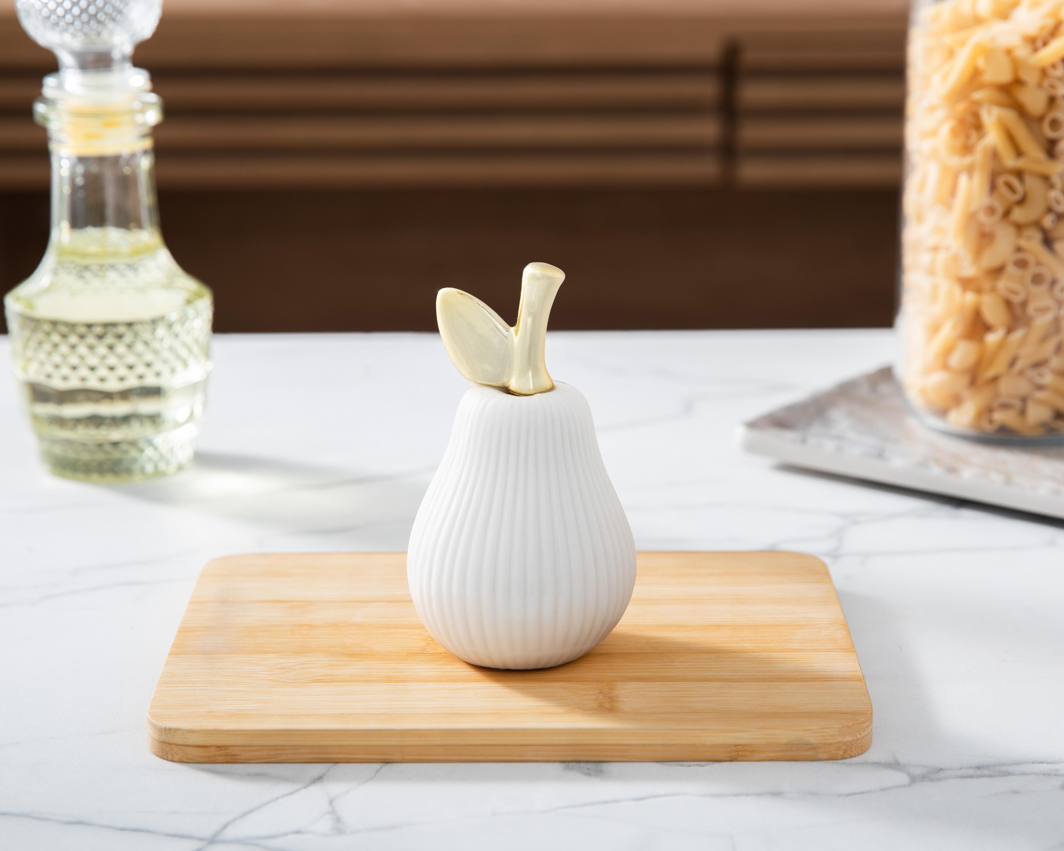Foto 4 | Escultura de Pera Pear Whi de Cerámica