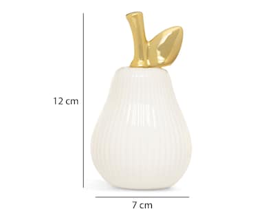 Foto 5 | Escultura de Pera Pear Whi de Cerámica