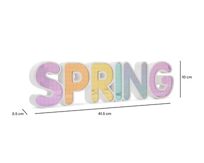 Foto 5 | Letrero Decorativo Spring de Madera Industrializada
