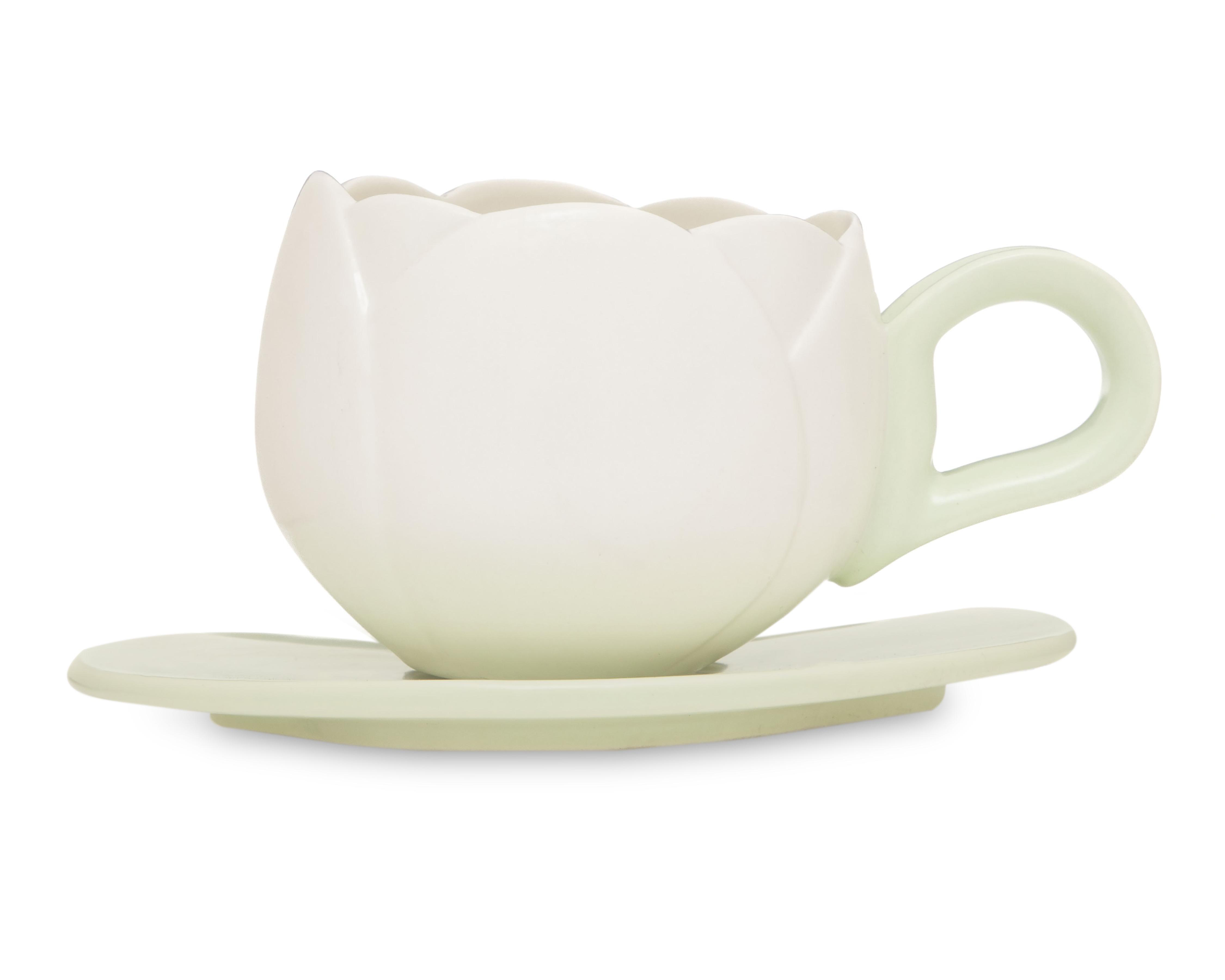 Foto 2 pulgar | Taza con Plato Decorativo Wilma de Cerámica
