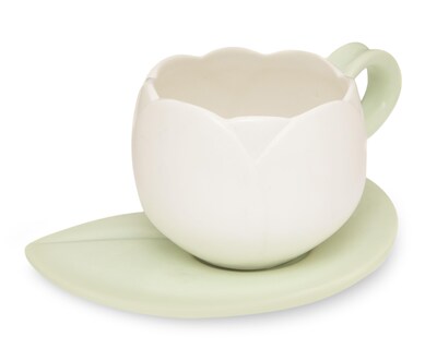 Foto 2 | Taza con Plato Decorativo Wilma de Cerámica