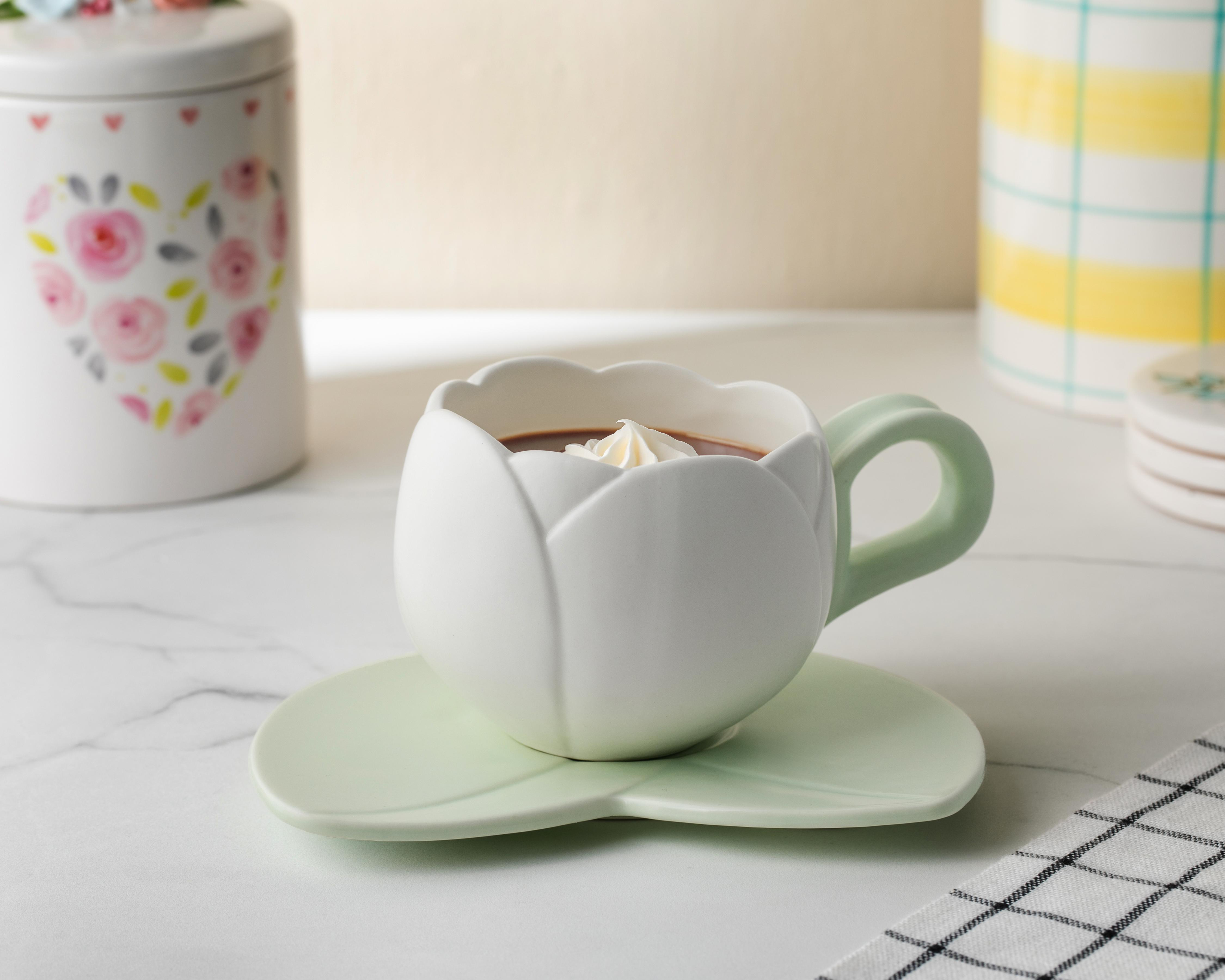 Foto 5 pulgar | Taza con Plato Decorativo Wilma de Cerámica