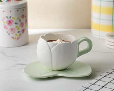 Foto 4 | Taza con Plato Decorativo Wilma de Cerámica