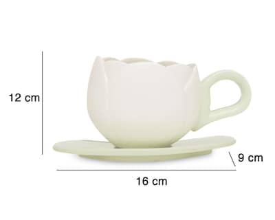 Foto 5 | Taza con Plato Decorativo Wilma de Cerámica