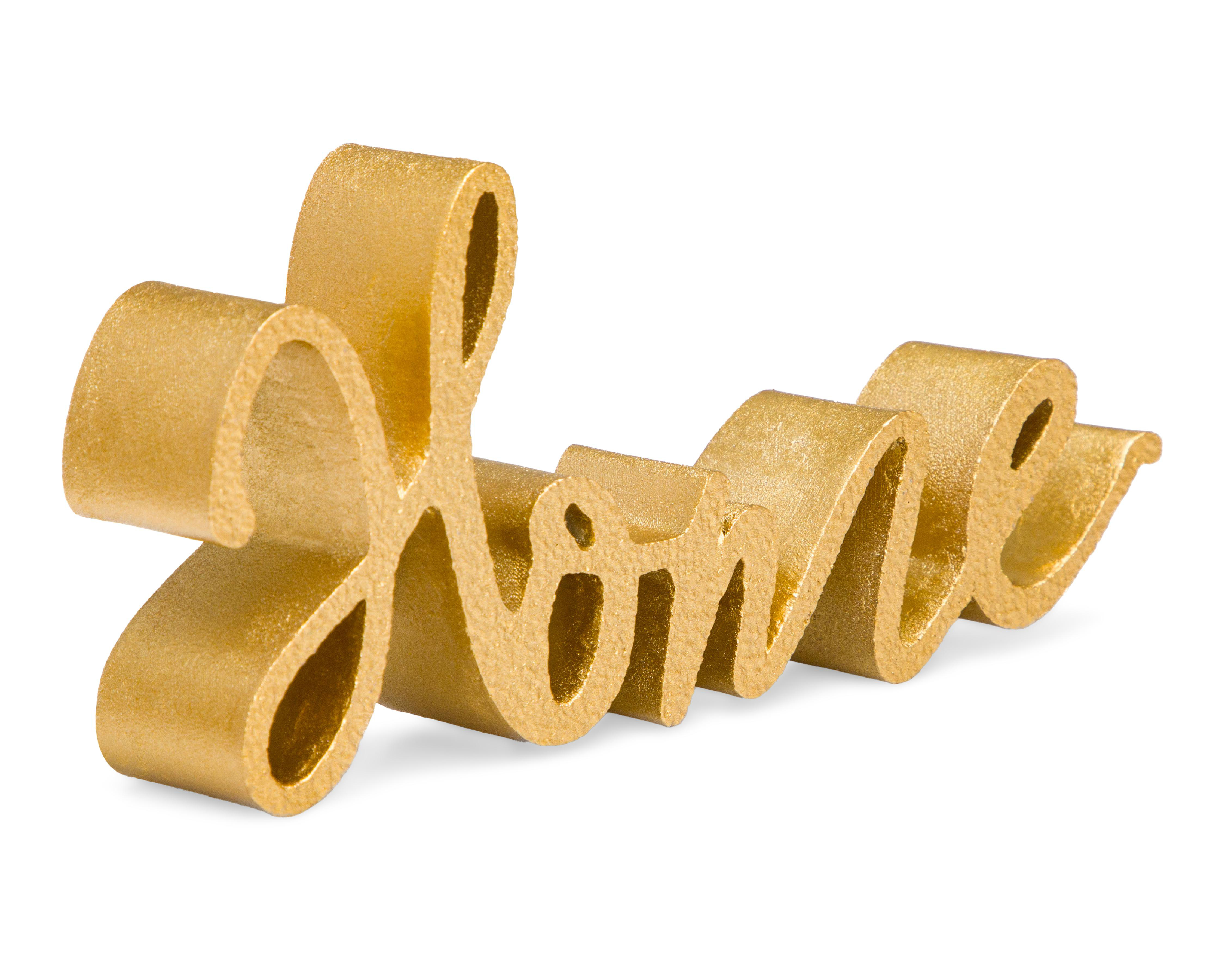 Escultura de Letras Home Gold de Poliresina