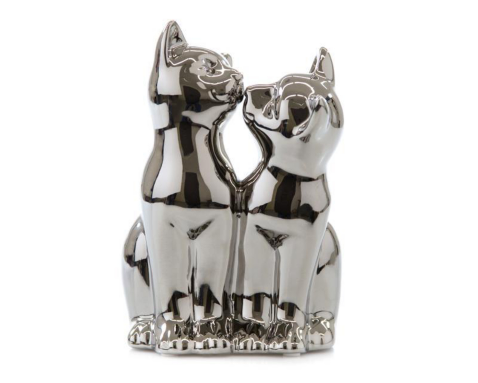 Escultura Cat Silver de Cerámica