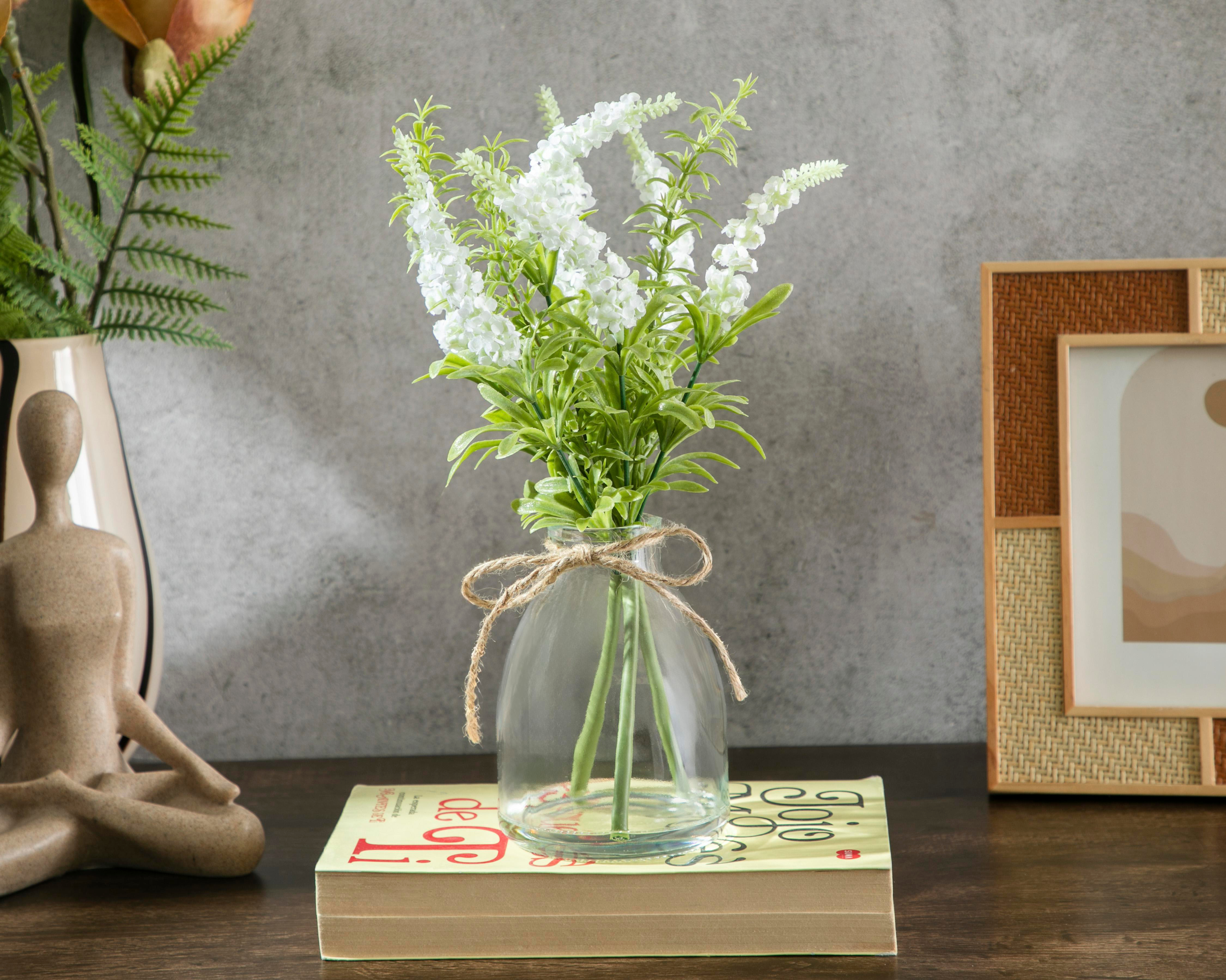 Foto 5 pulgar | Lavanda Artificial con Florero Starhaus 35 cm