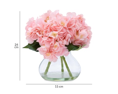 Foto 5 | Hortensia Artificial con Florero Starhaus 24 cm