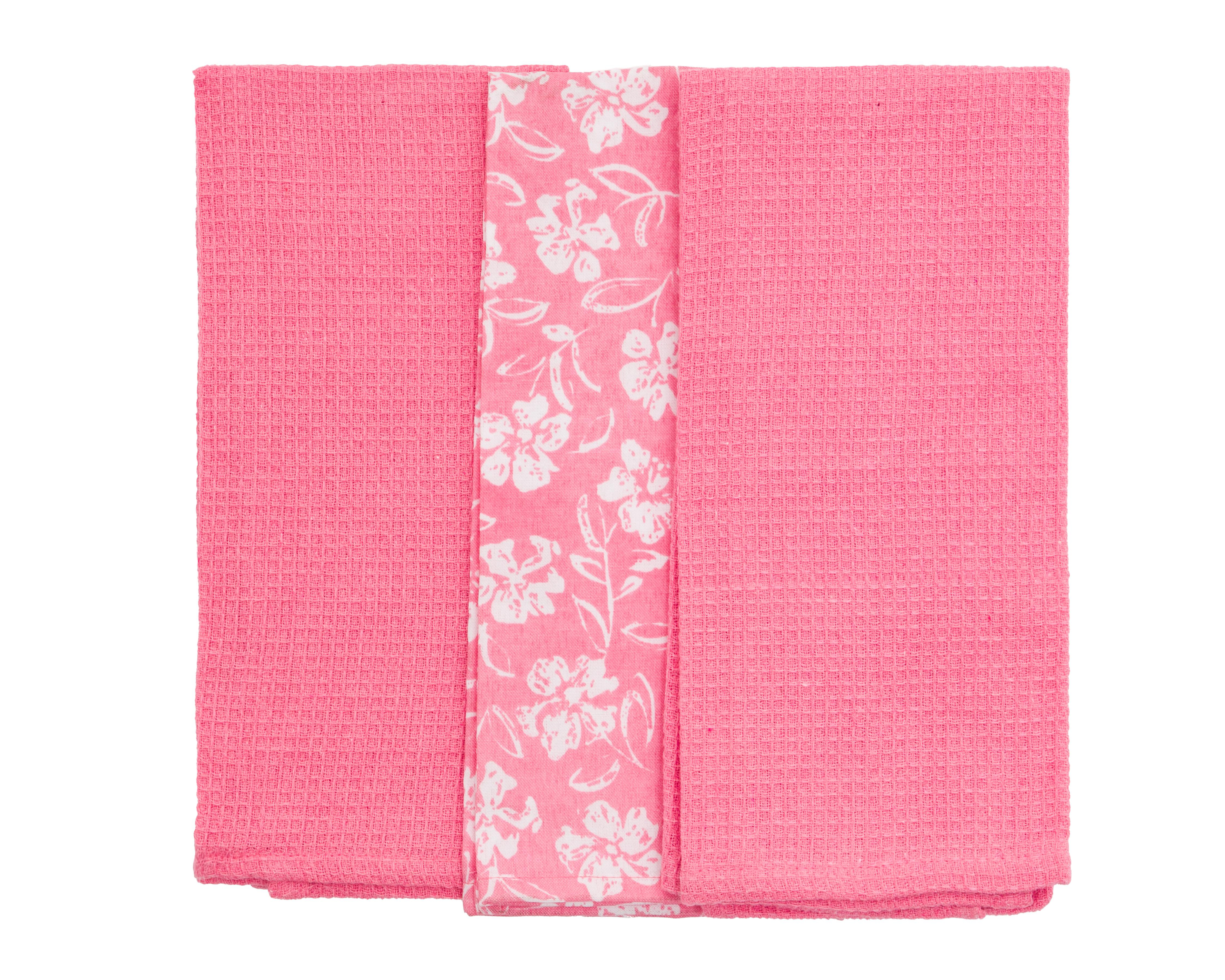 Toalla de Cocina Marine Rosa 3 Piezas