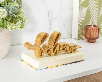 Foto 4 | Letrero Decorativo Believe de Poliresina