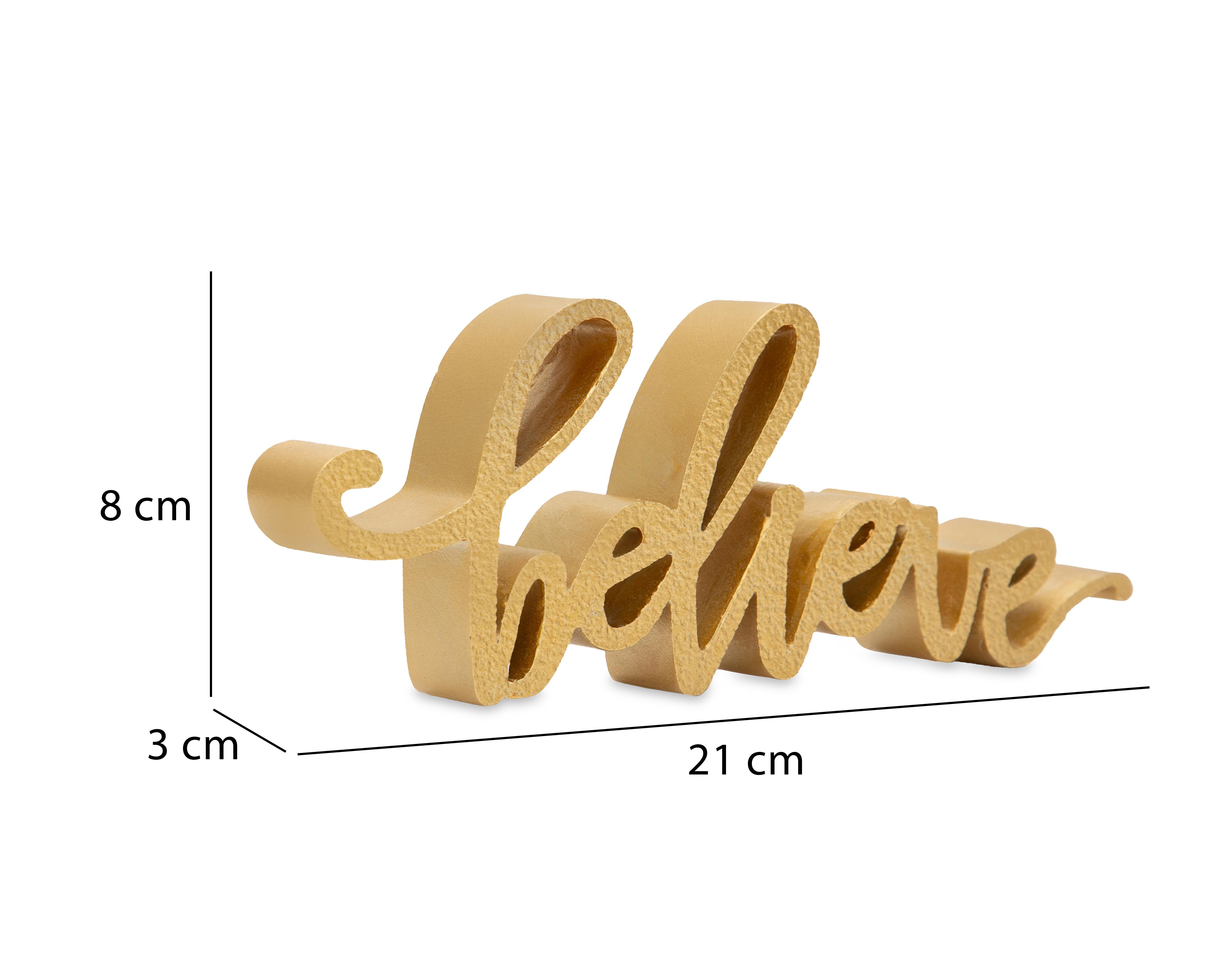 Foto 6 pulgar | Letrero Decorativo Believe de Poliresina