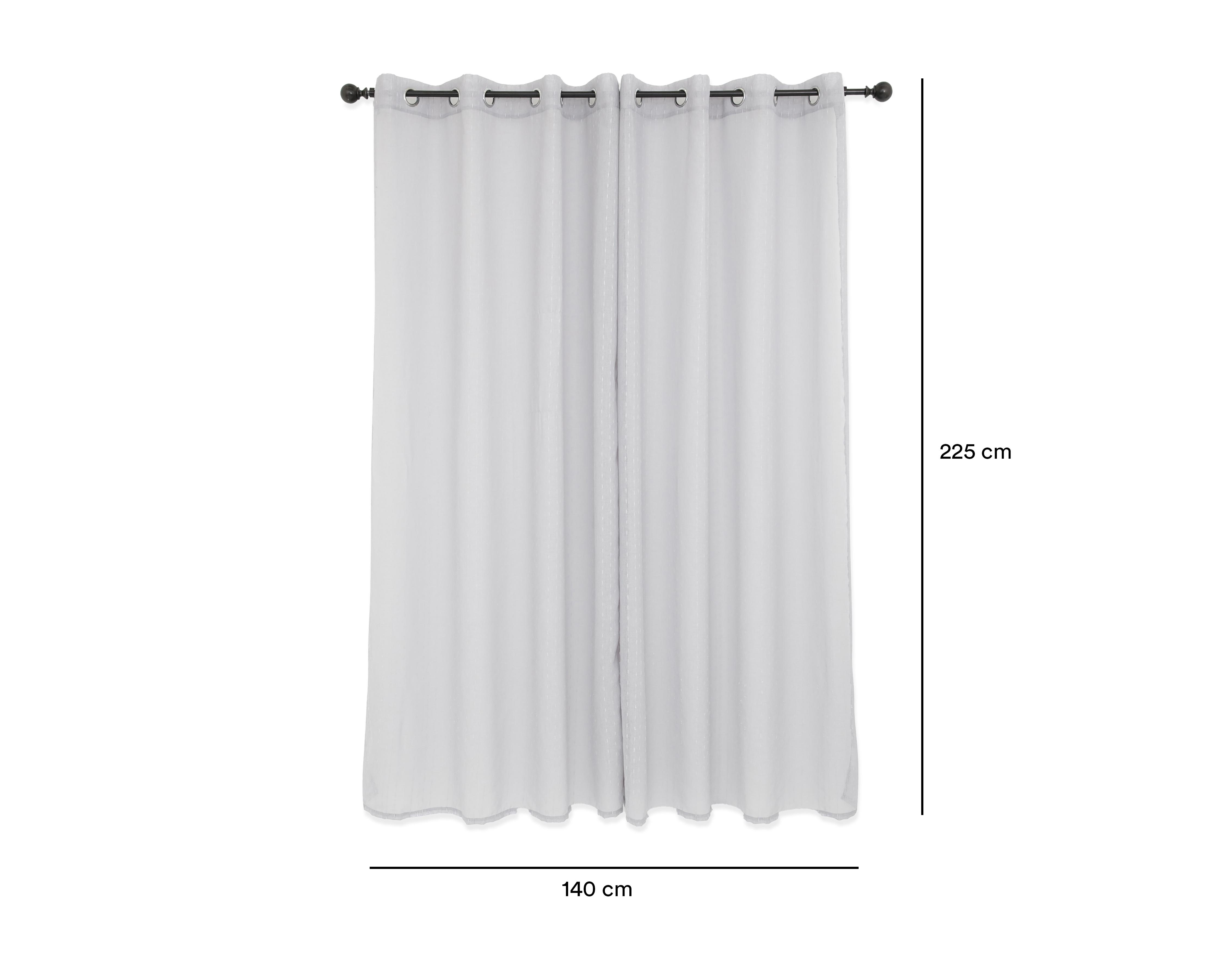 Foto 6 pulgar | Cortina Martina 140 x 225 cm Gris