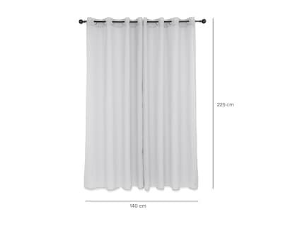 Foto 5 | Cortina Martina 140 x 225 cm Gris