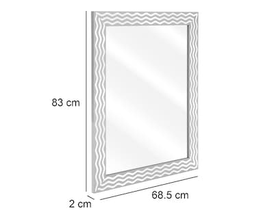 Foto 5 | Espejo Rectangular Afagano 68.5 x 83 cm