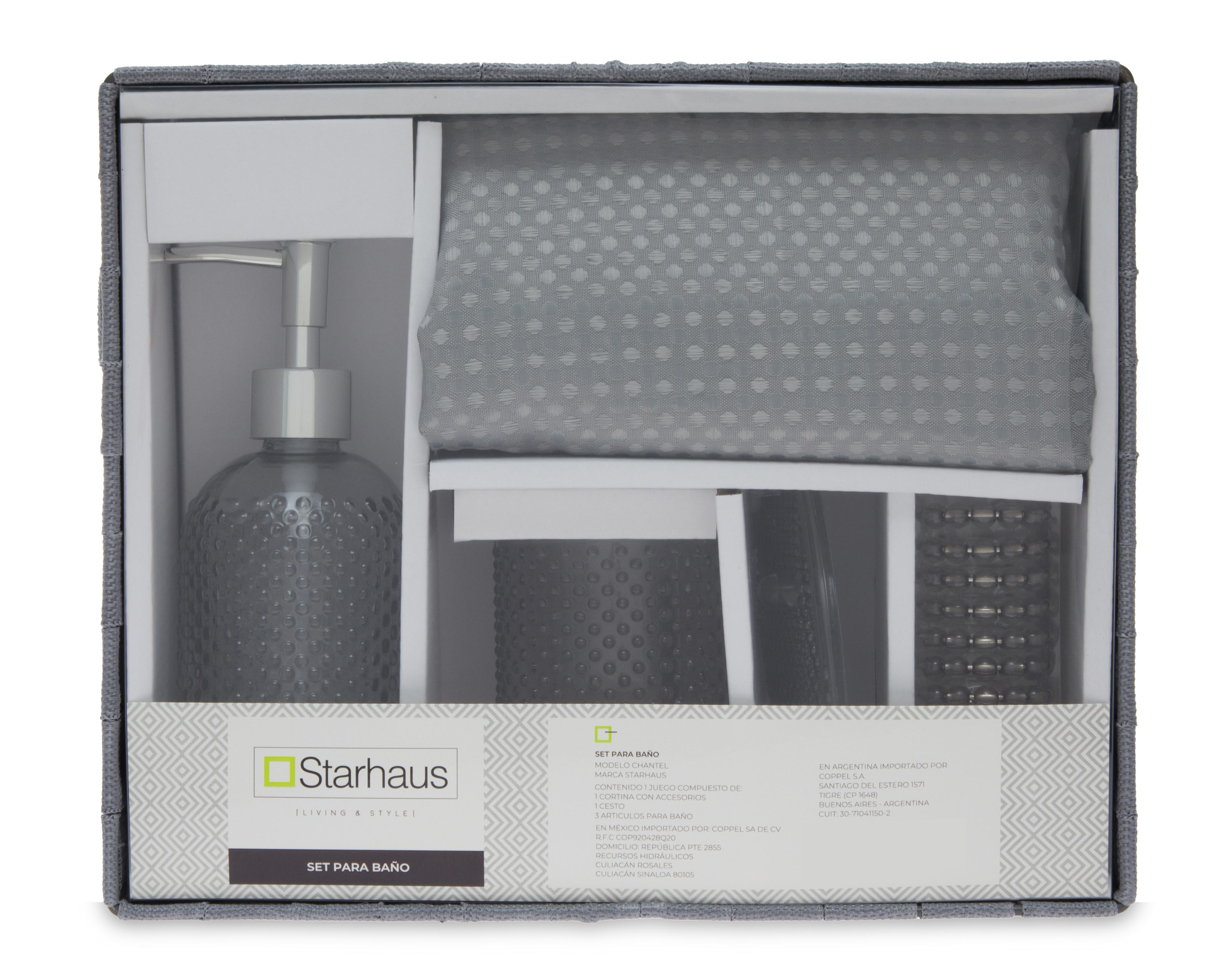 Foto 7 | Accesorios de Baño Starhaus Gris 5 Piezas