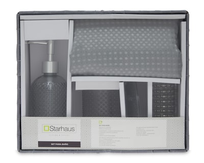 Foto 7 | Accesorios de Baño Starhaus Gris 5 Piezas
