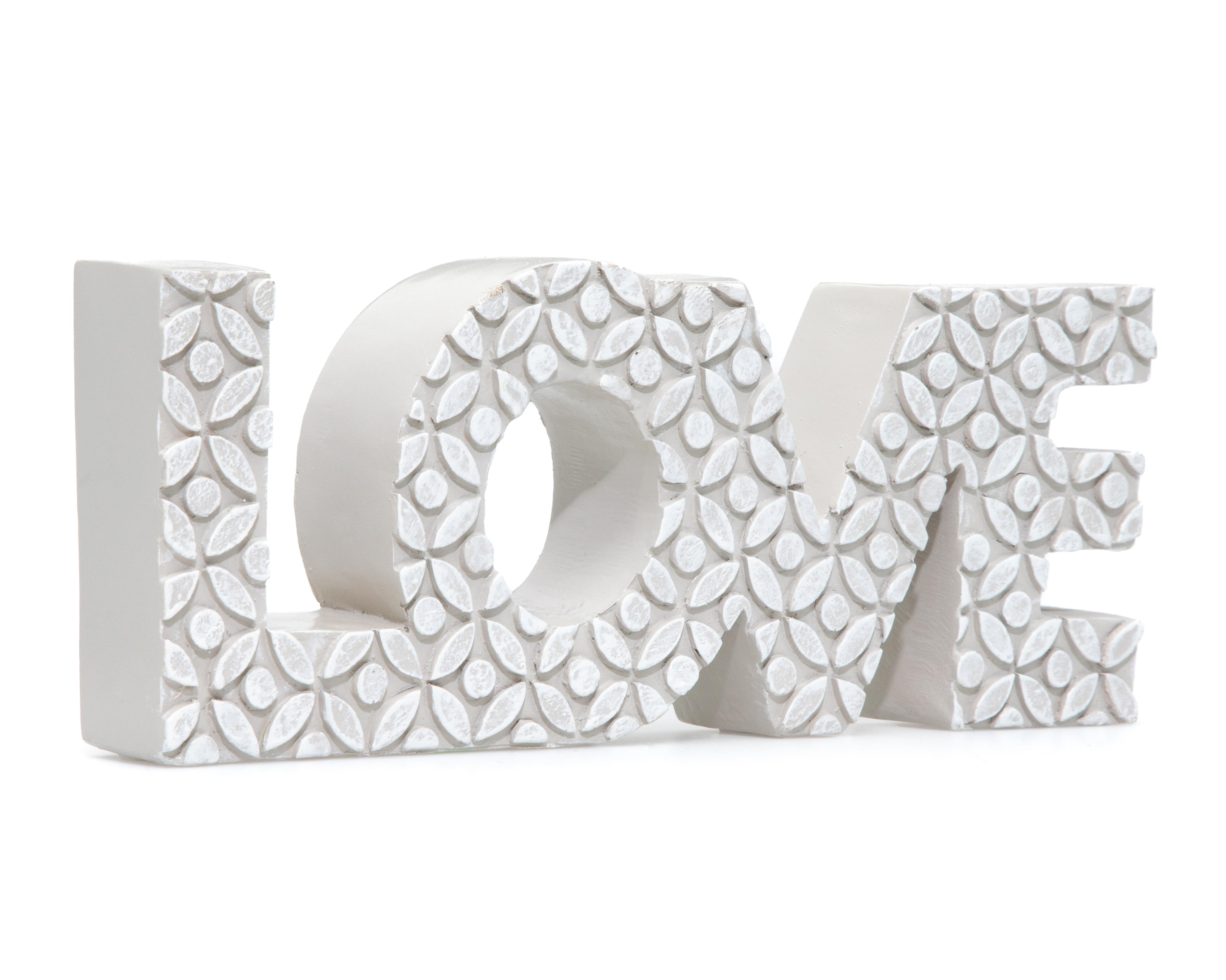 Letrero Decorativo Love B de Resina